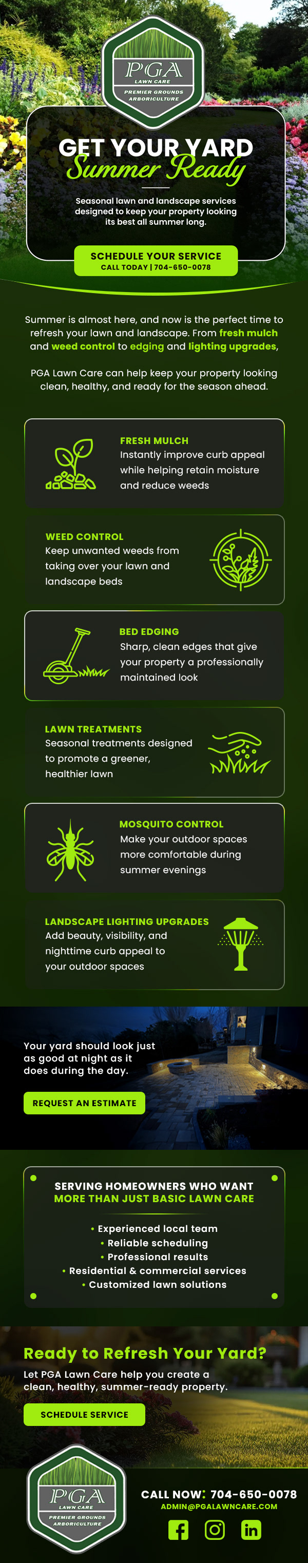 PGA Lawncare Email Redesign