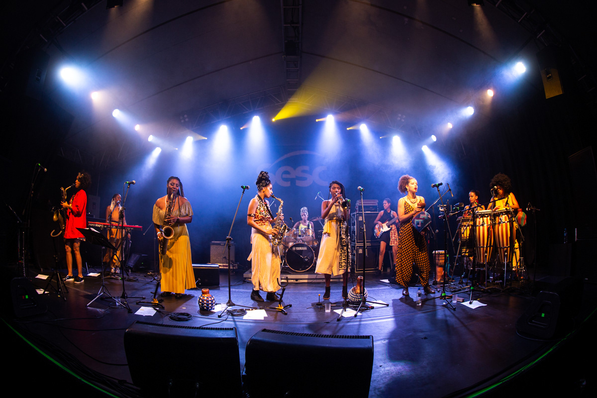 Funmilayo Afrobeat Orquestra. Sesc Campo Limpo, 2020.