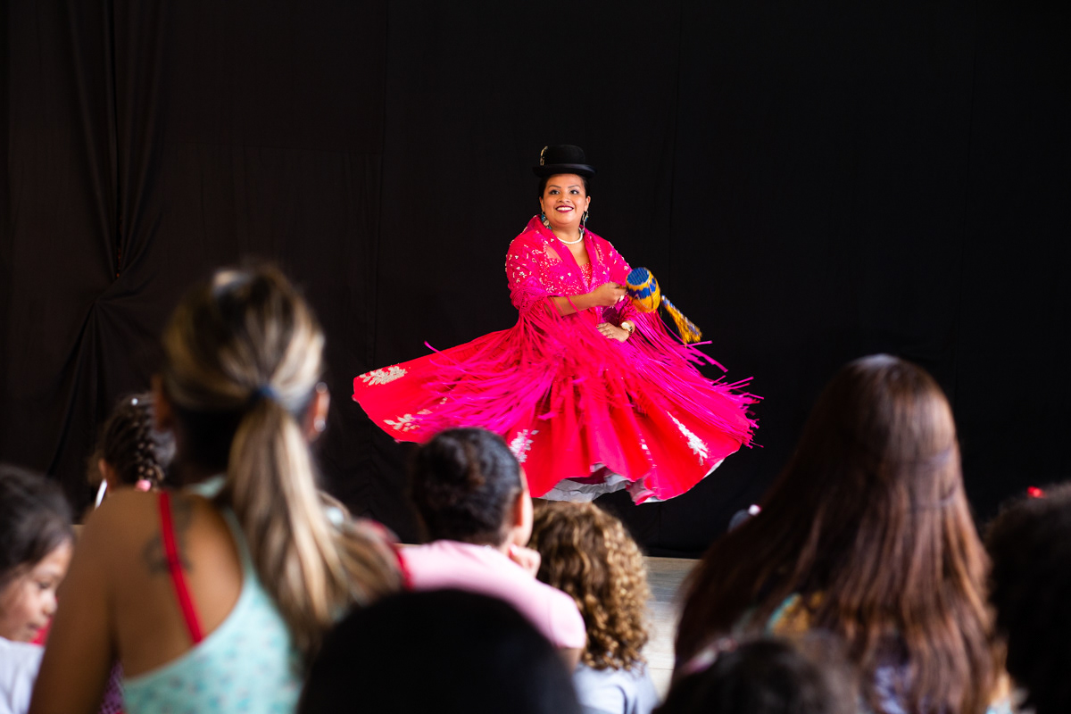Carnaval com Fraternidad Tinkus Wayna Lisos (BO). Sesc Campo Limpo, 2019.