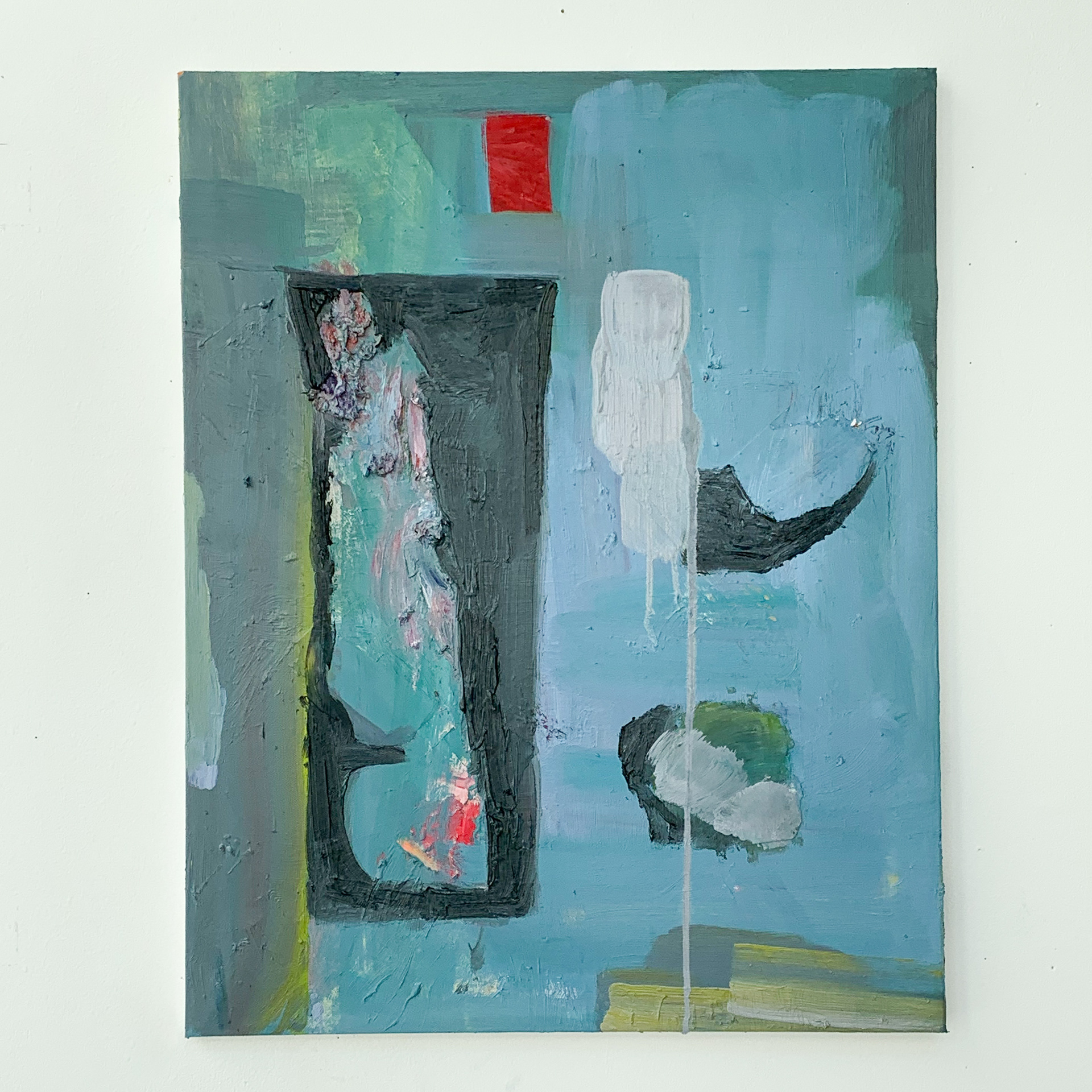 [sic],  2022. Oil & collage on canvas.