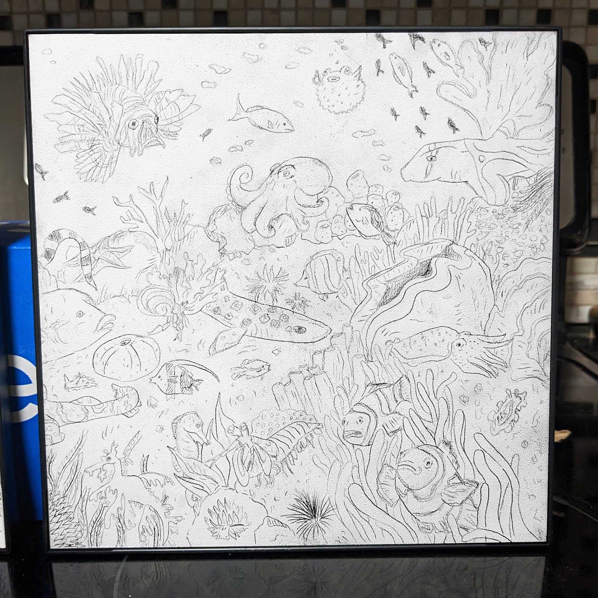 "Current Events 2", silverpoint diptych on gesso board panels, Feb. 2023