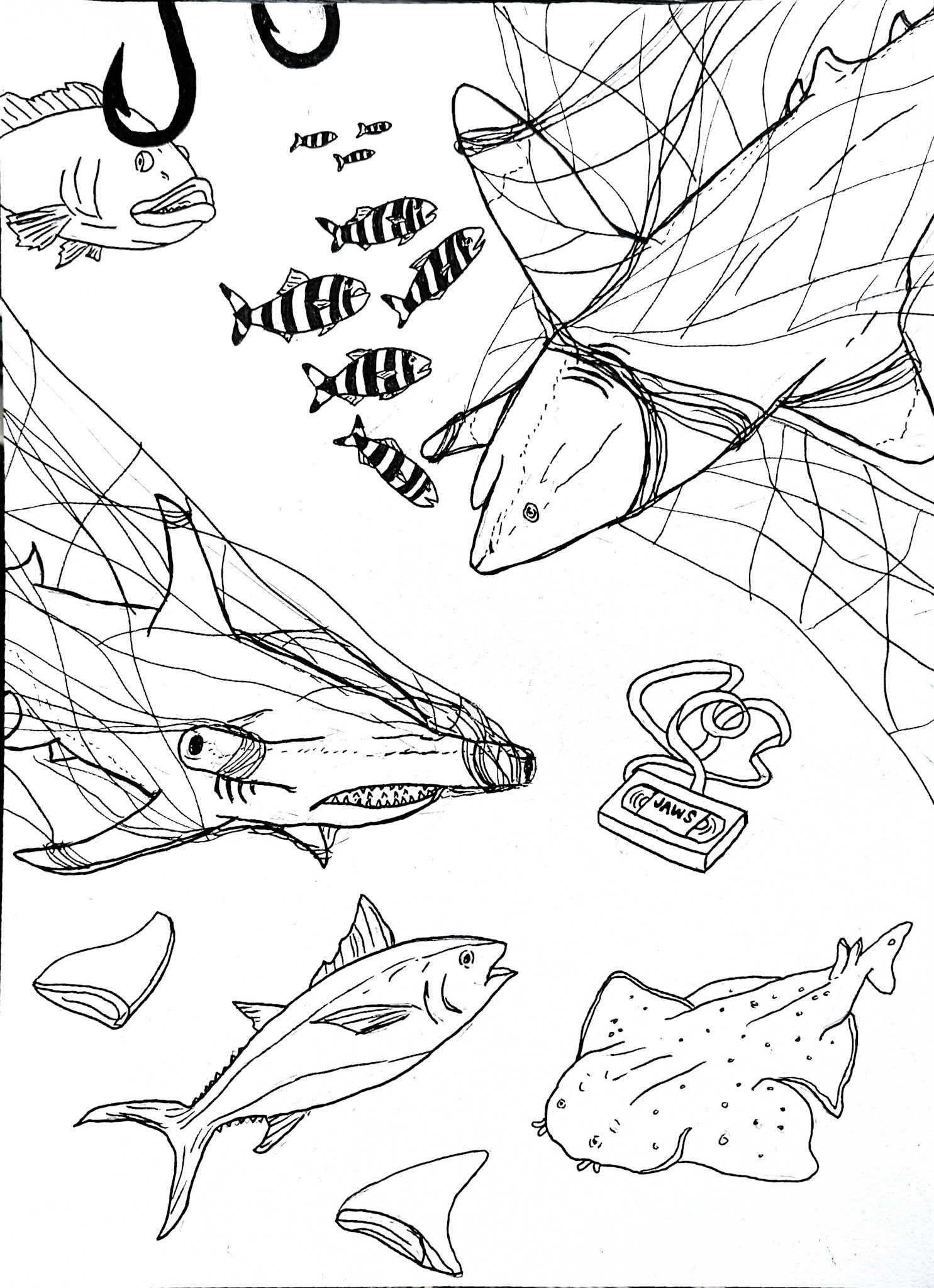 "Net Worth", ink on paper, Sep. 2022