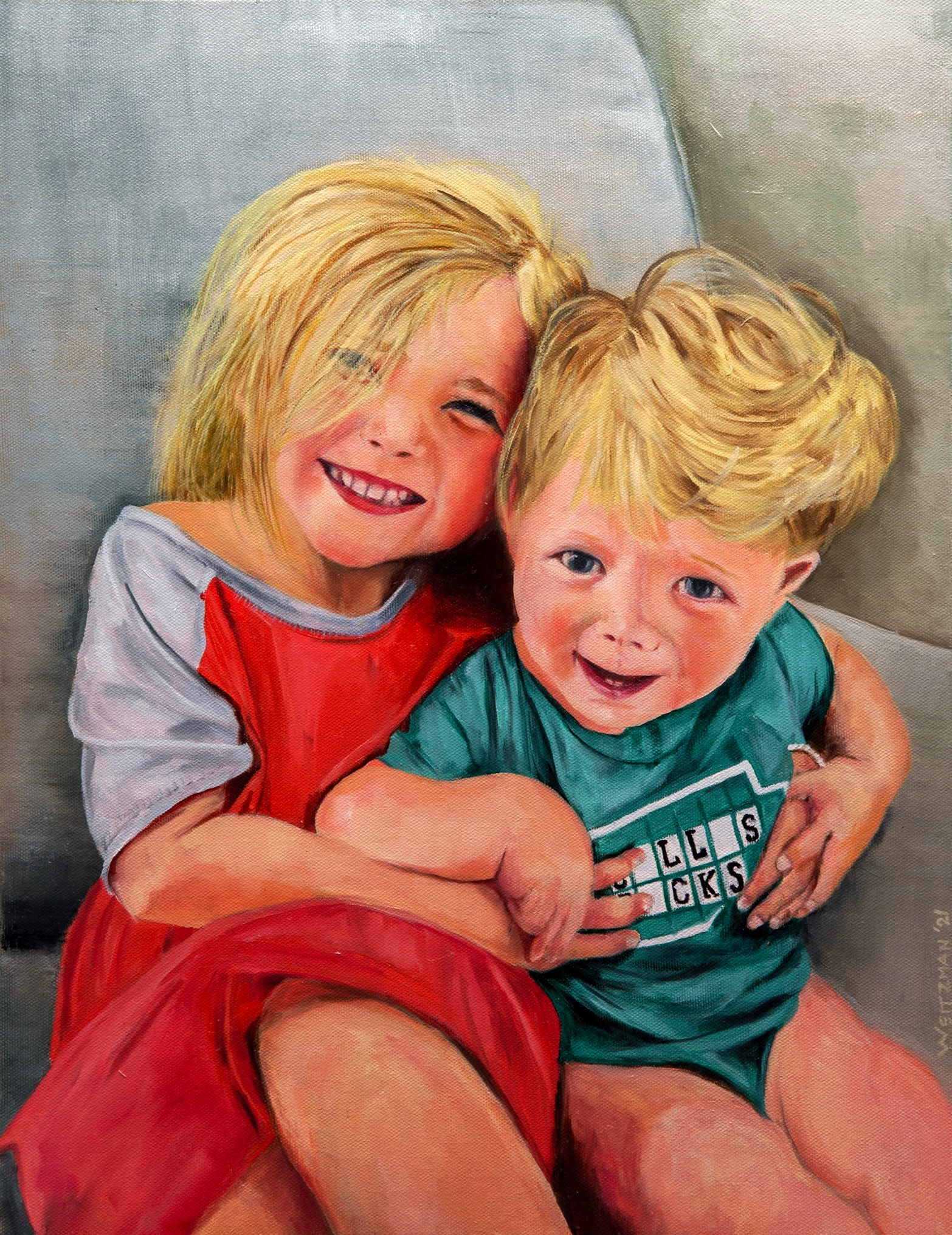 "Jules and Tray" - Oil on canvas