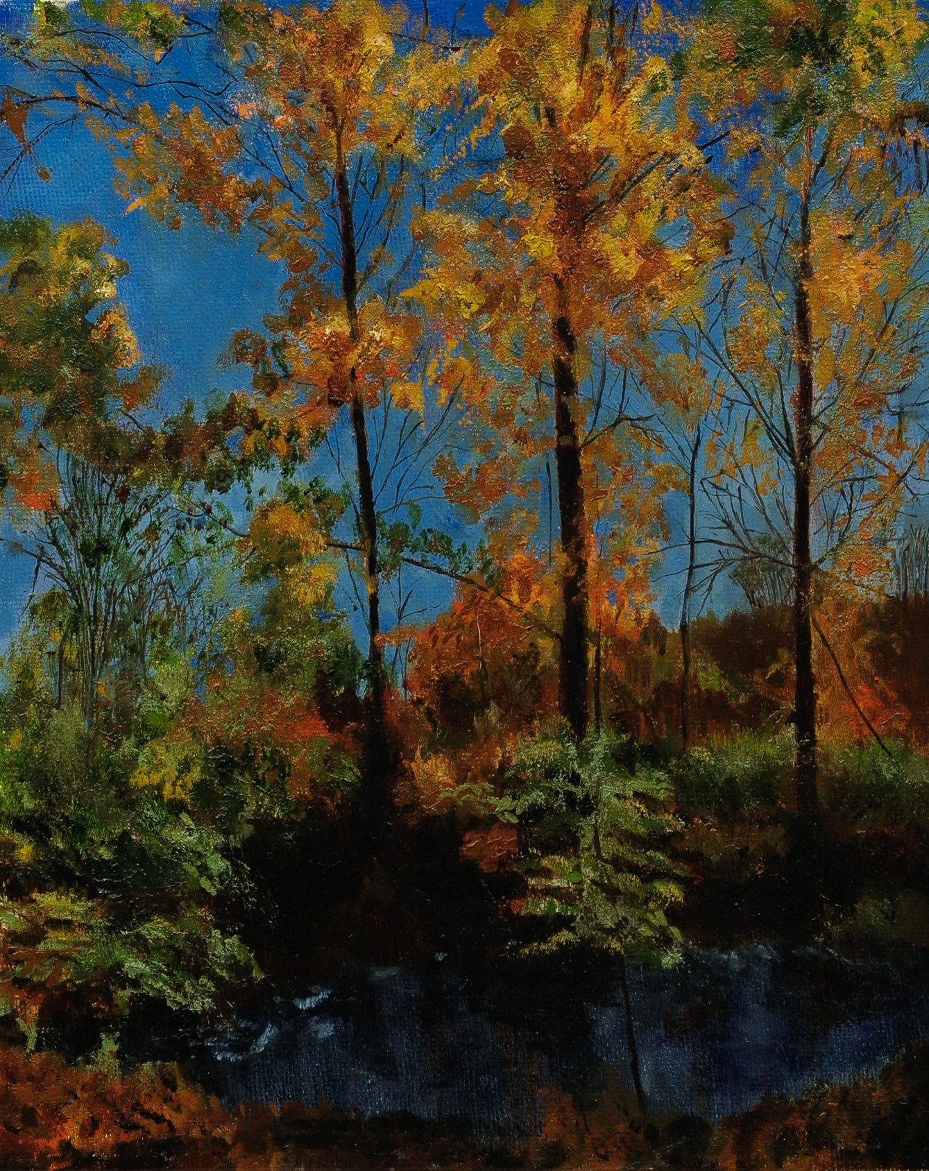 "Fall view" - Oil on board, 8 x 10