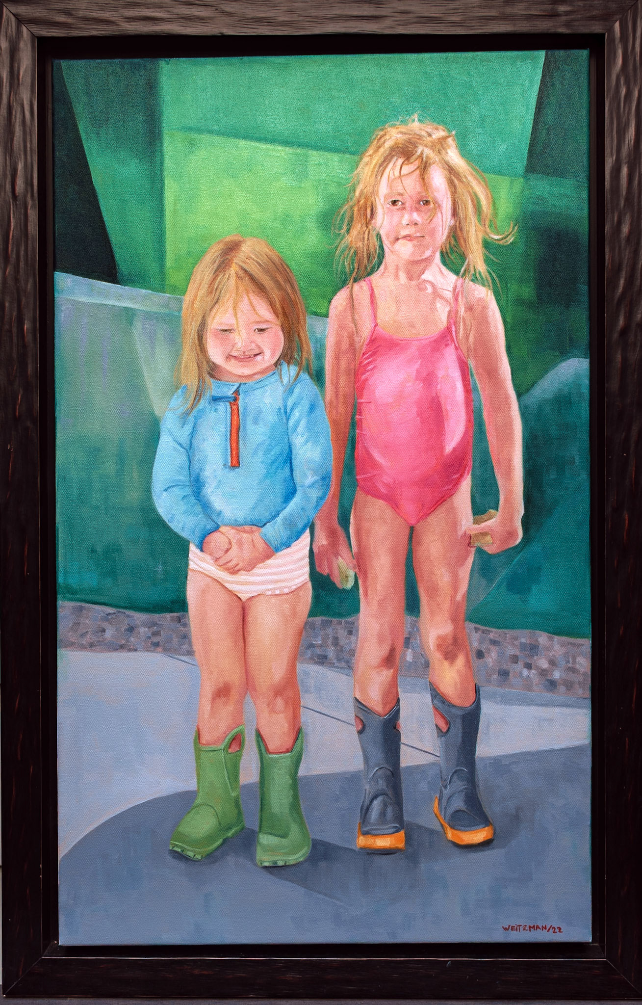 "Knobby Knees" - Oil on canvas 18x30