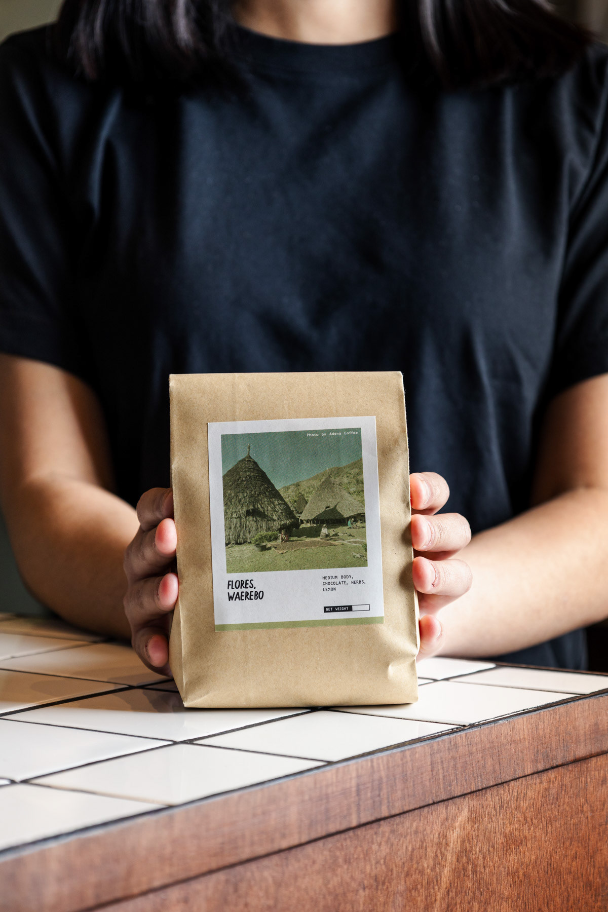 Coffee bean bag, product shot in Amsterdam.