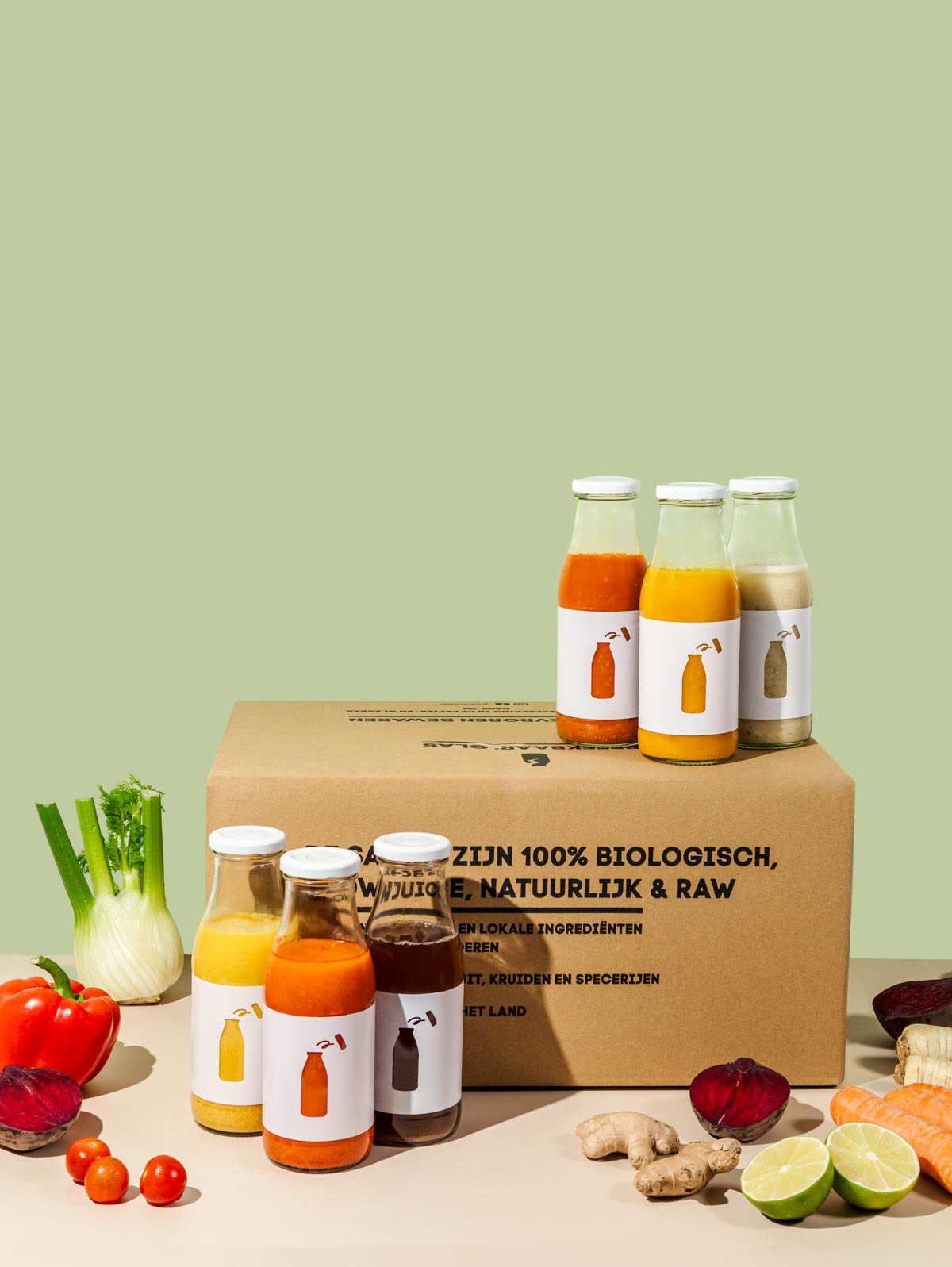 Soup box photo for and Amsterdam juice company.