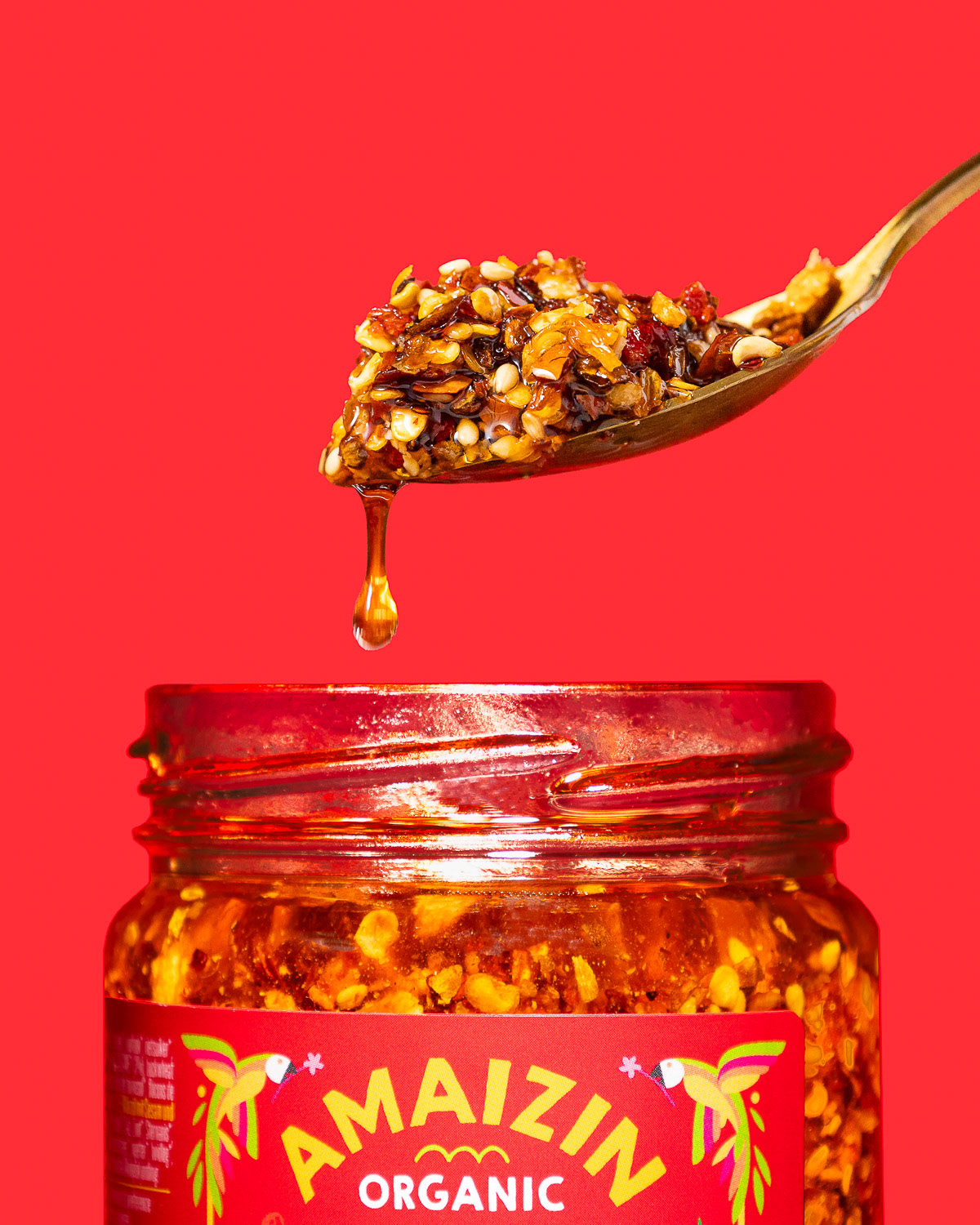 Amaizin crispy chili oil - Rotterdam product photographer