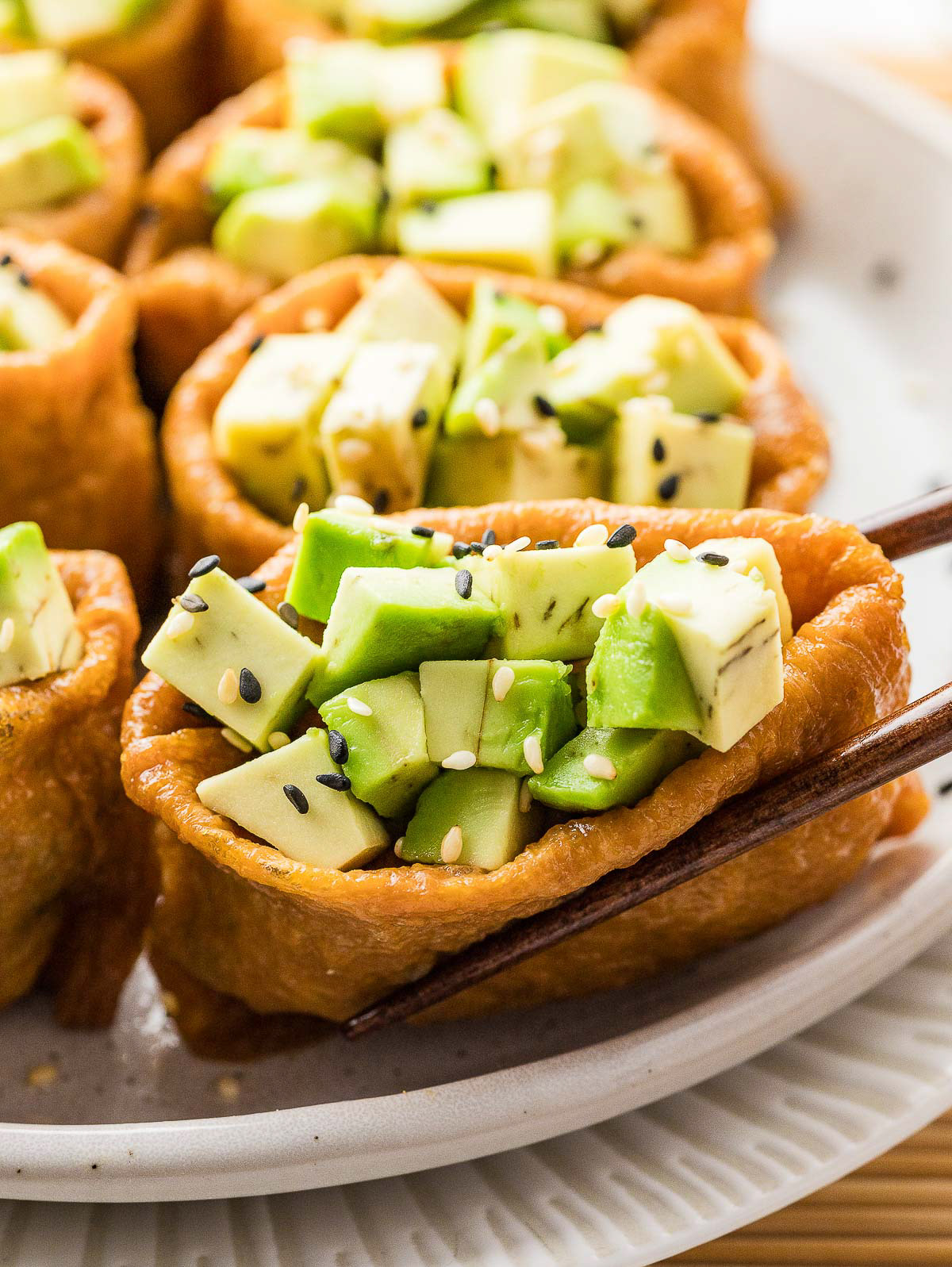 Inari avocado sushi - Jem Mantiri - food photographer