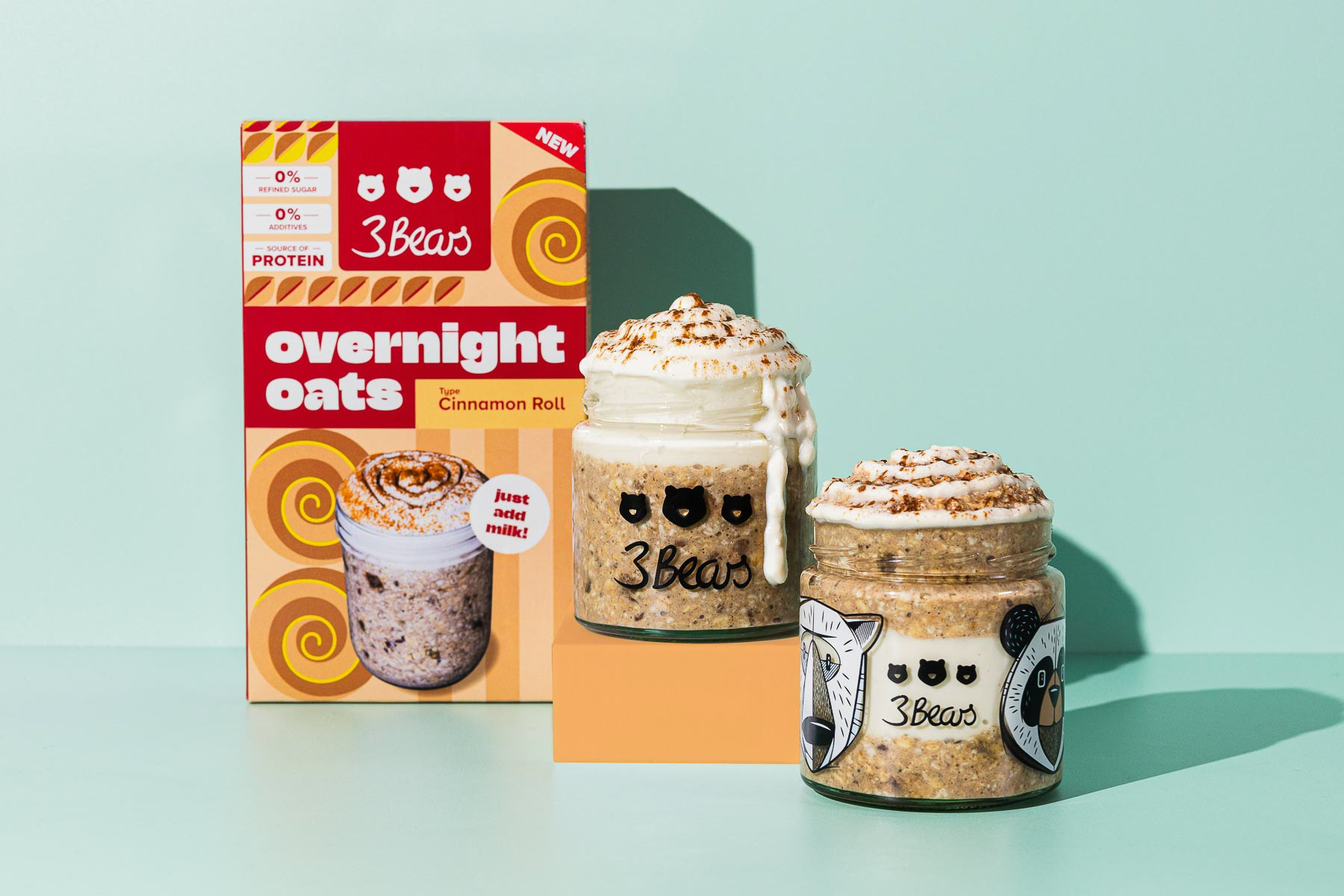 3Bears cinnamon overnight oats - Amsterdam food photographer