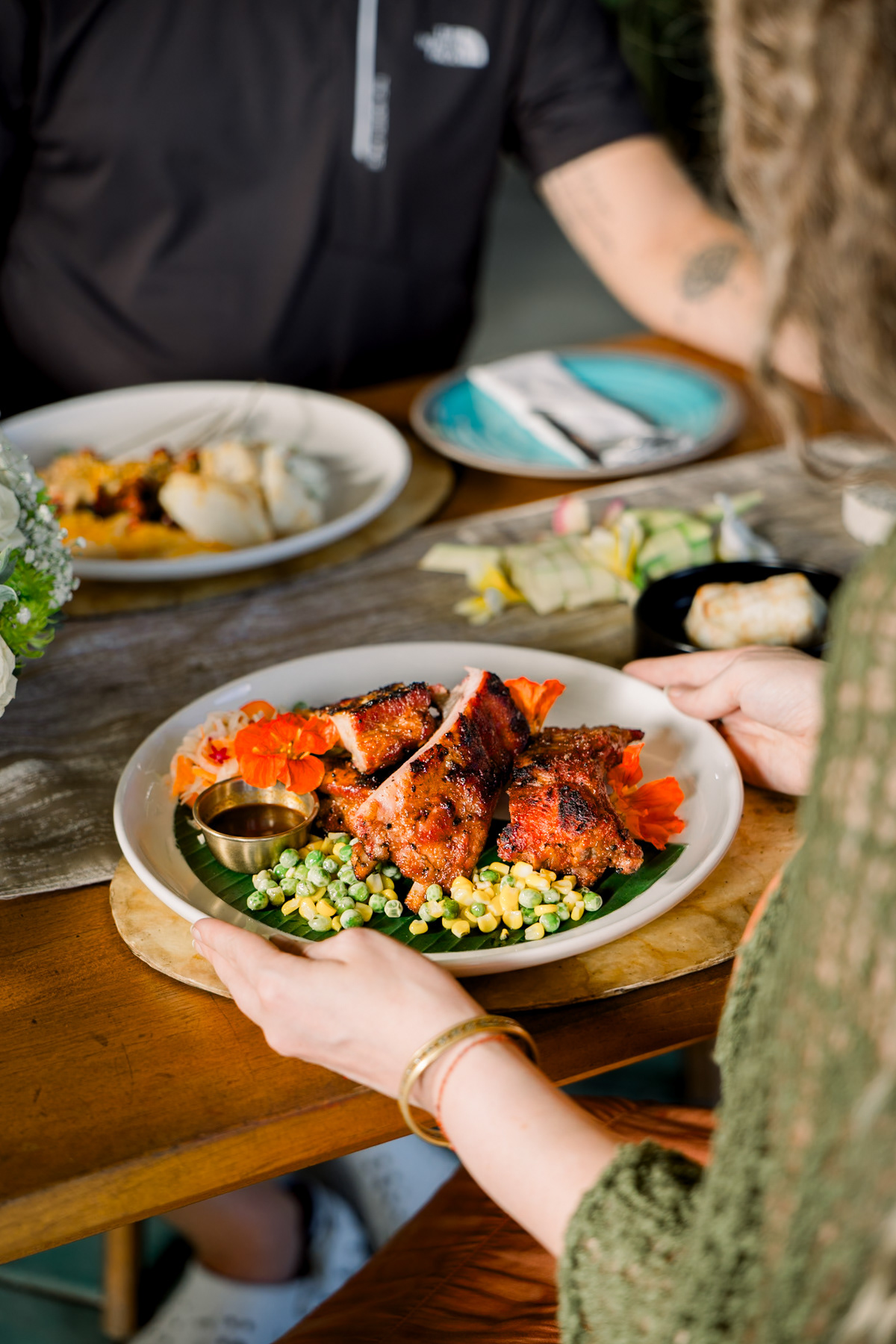 Food photographer in Bali, shooting a restaurant's menu.