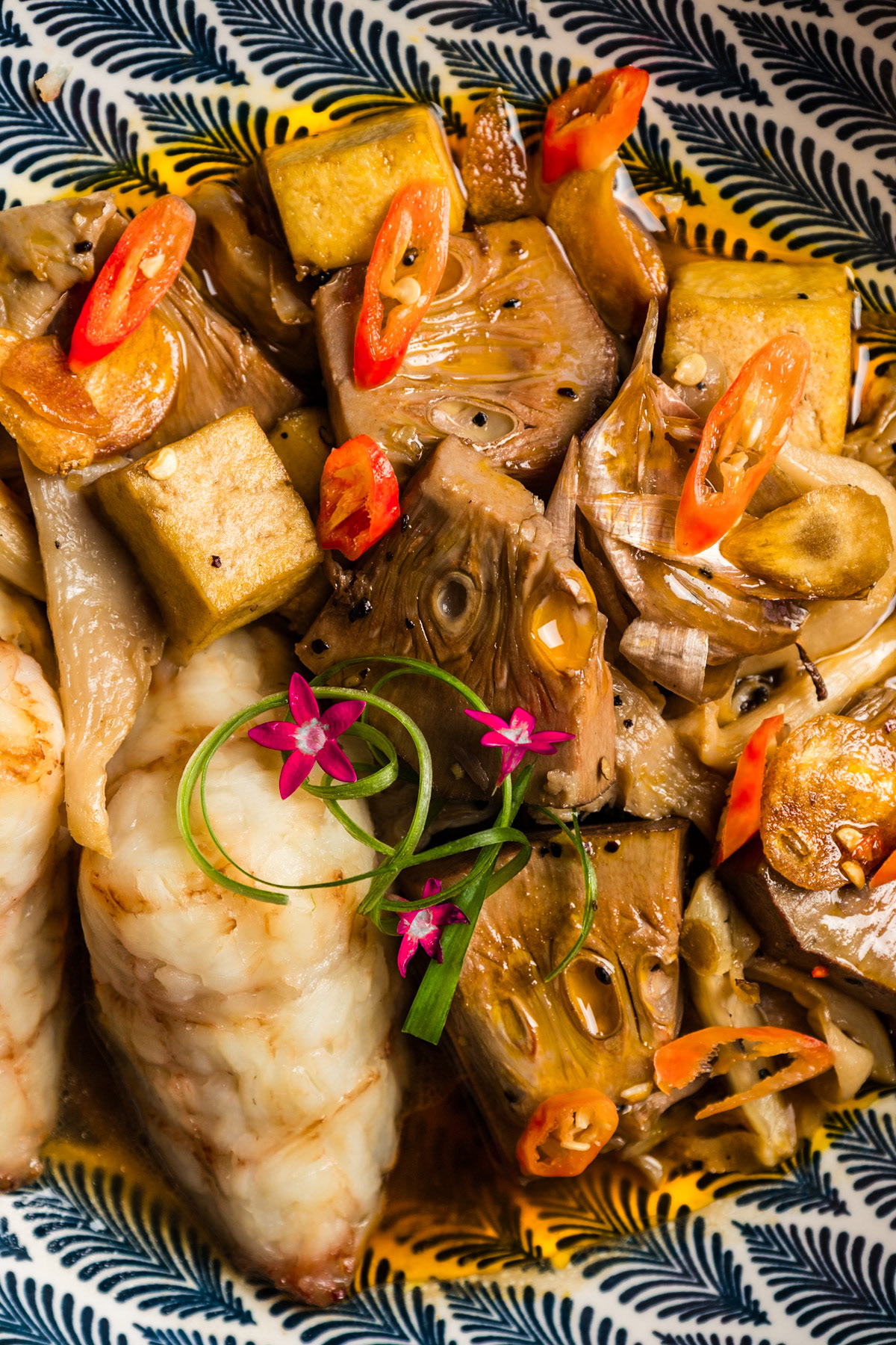 Filipino jackfruit adobo close-up - food photographer Bali.