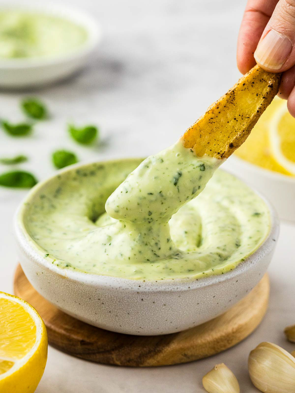 Basil aioli - Jem Mantiri - editorial food photographer