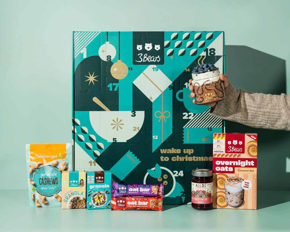 3Bears advent calendar, with a limited edition Christmas jar.