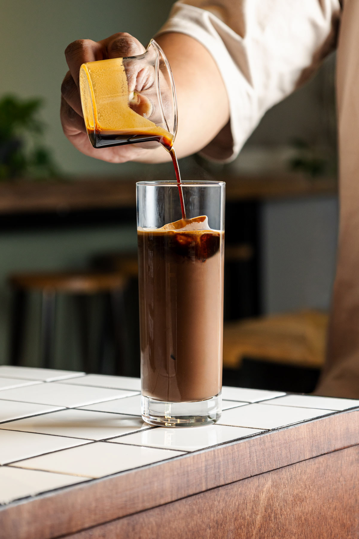 Pour shot for an Amsterdam cafe.