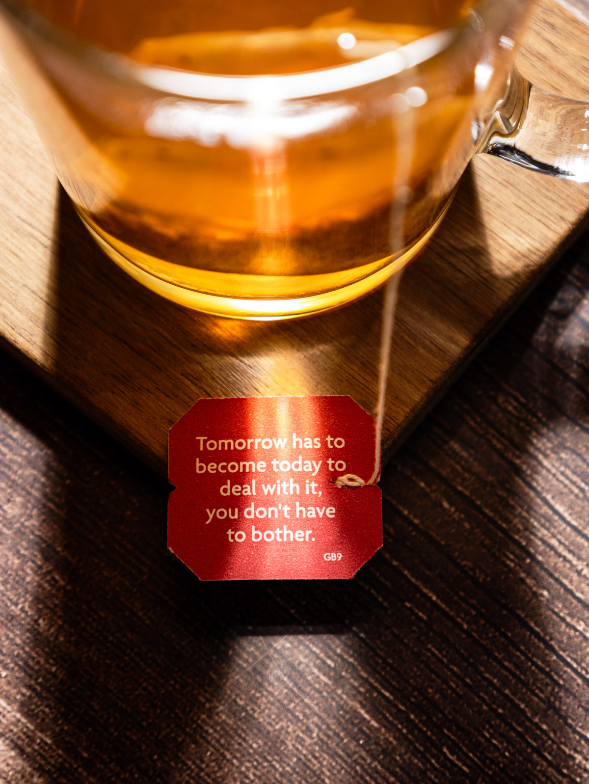 Tea bag with a quote - Nederlandse fotograaf van eten en drinken