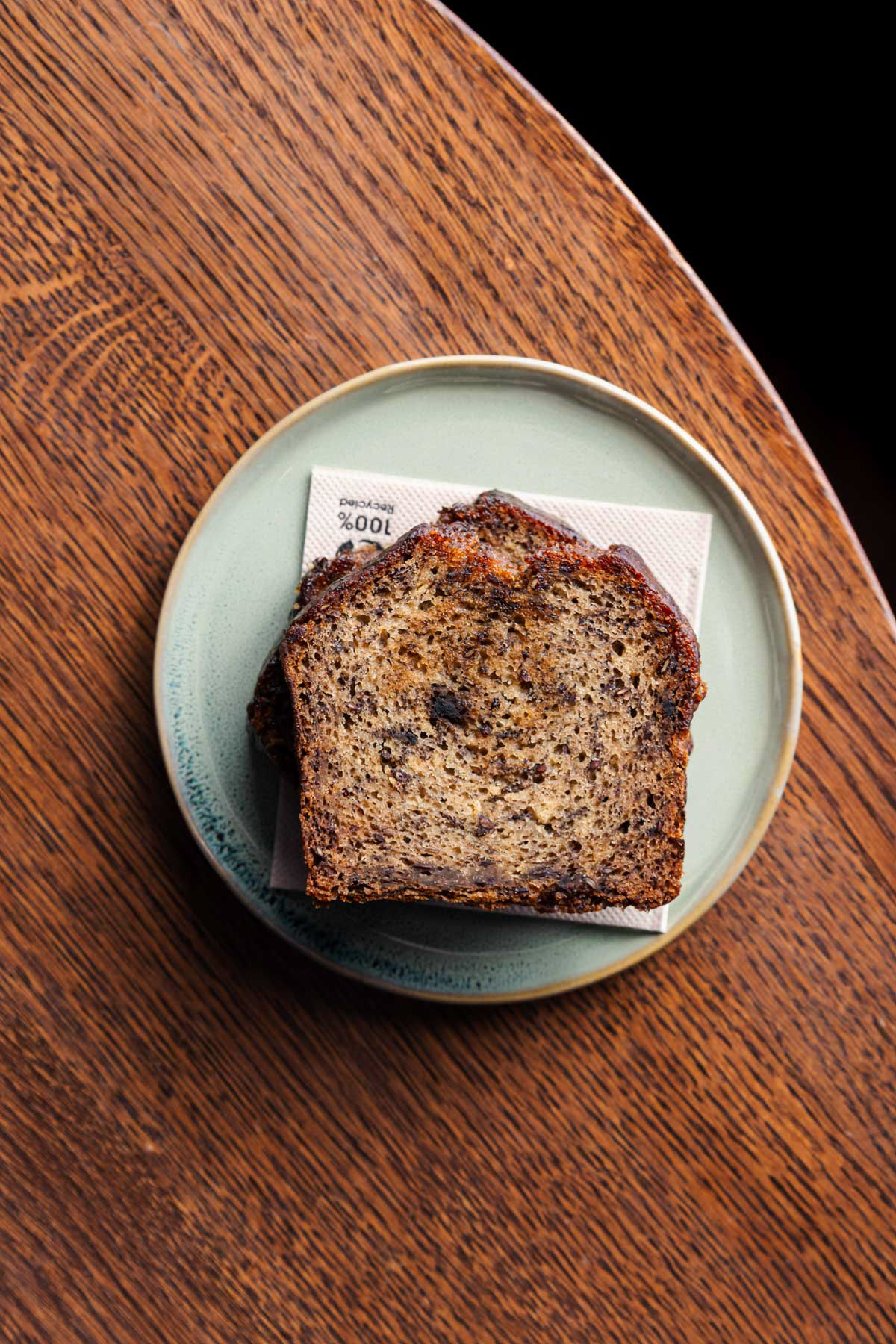 Banana bread menu photo for TUKU coffee Amsterdam.