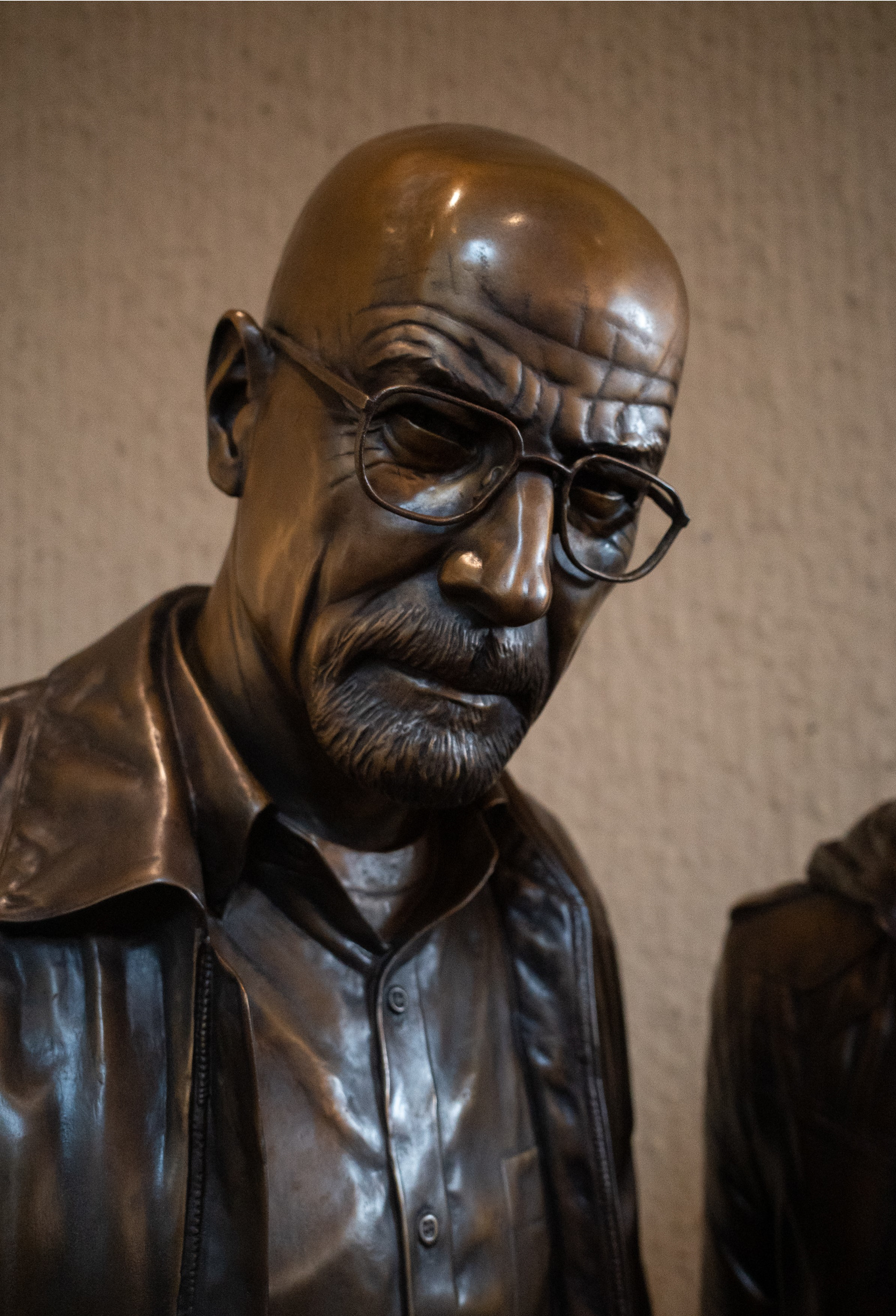 Bronze statue of TV character Walter White, portrayed by Bryan Cranston. July 29, 2022