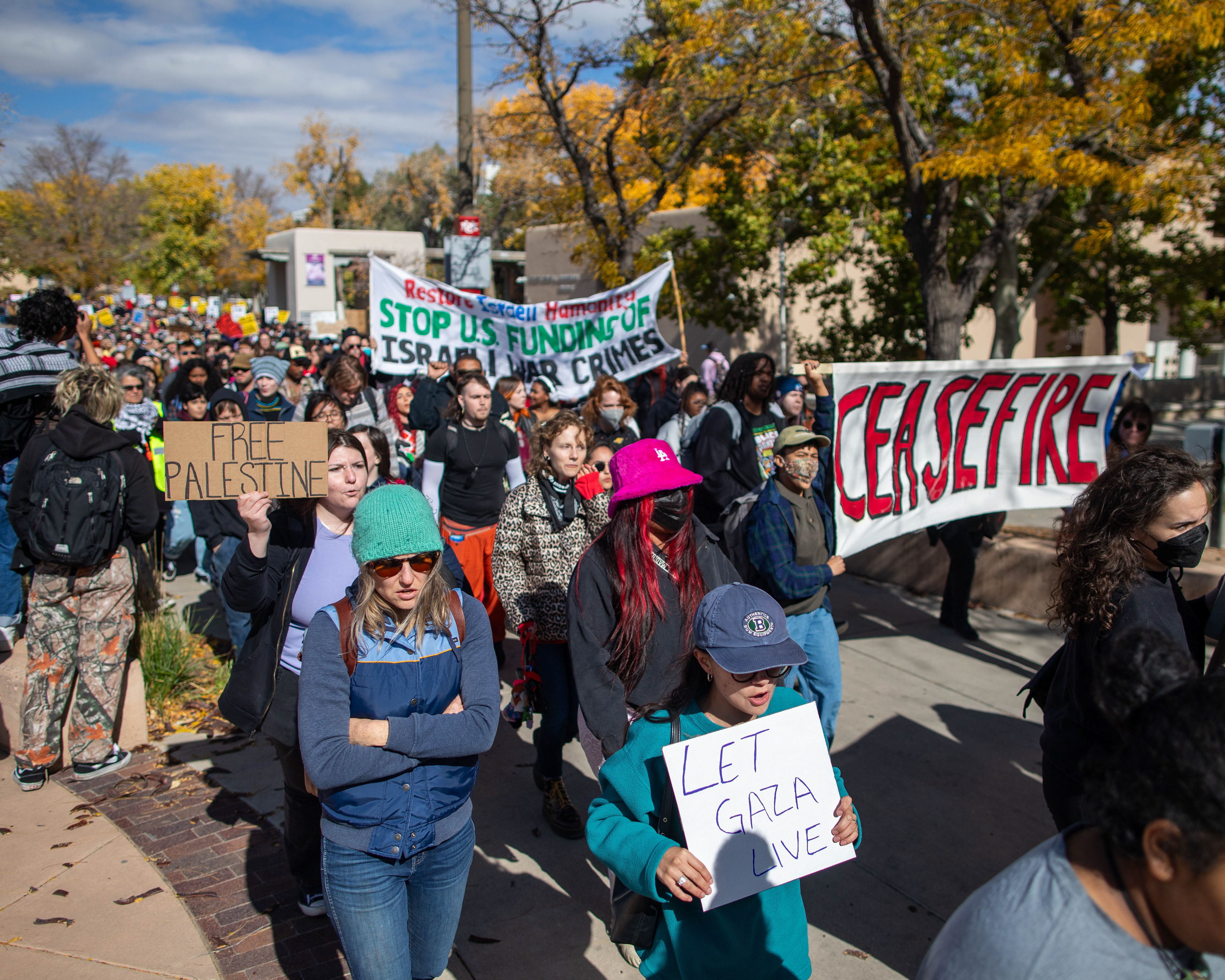 Protesters at the University of New Mexico. November 9, 2023