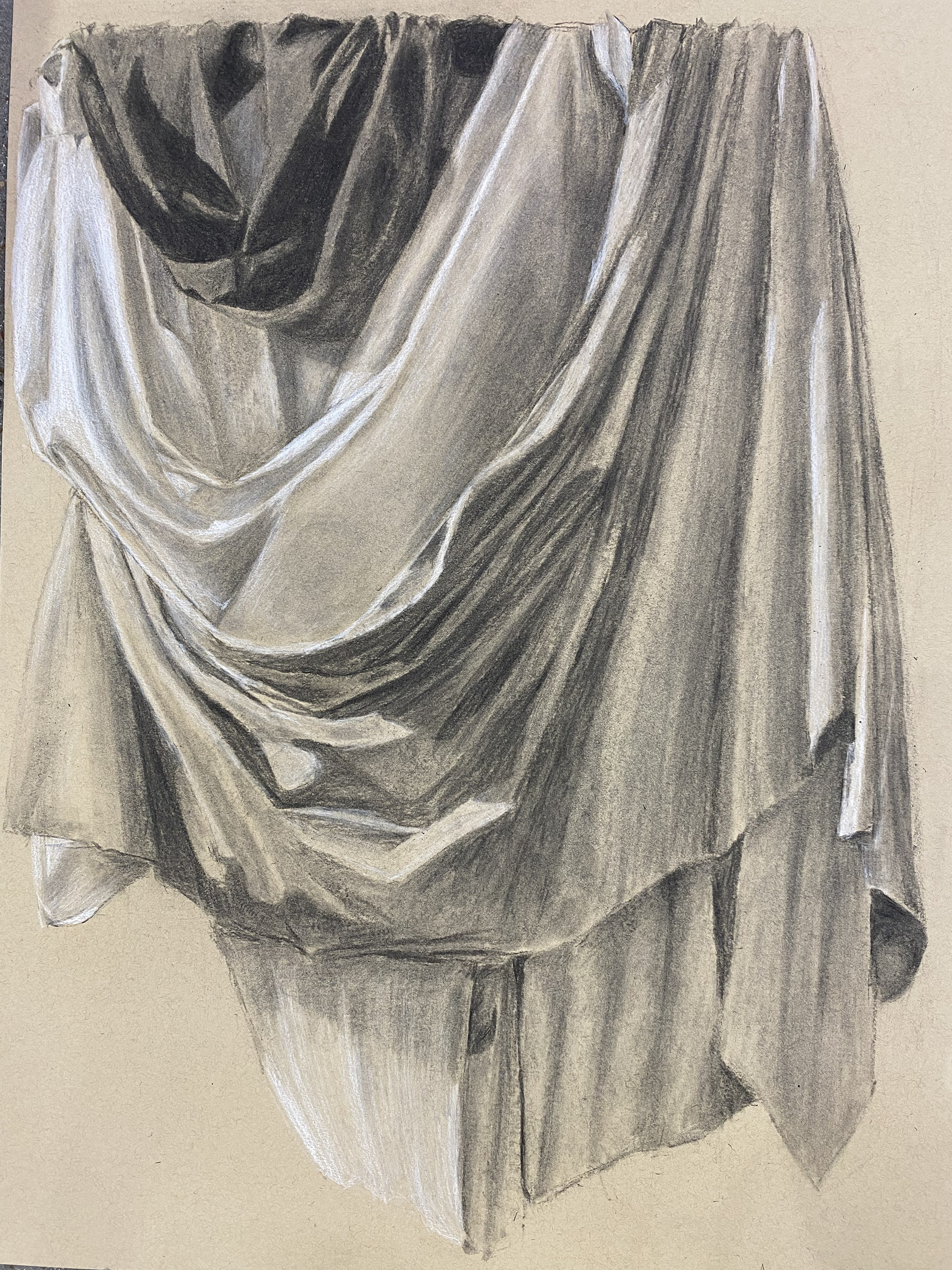 18 x 24 Charcoal on Tan Drawing Paper