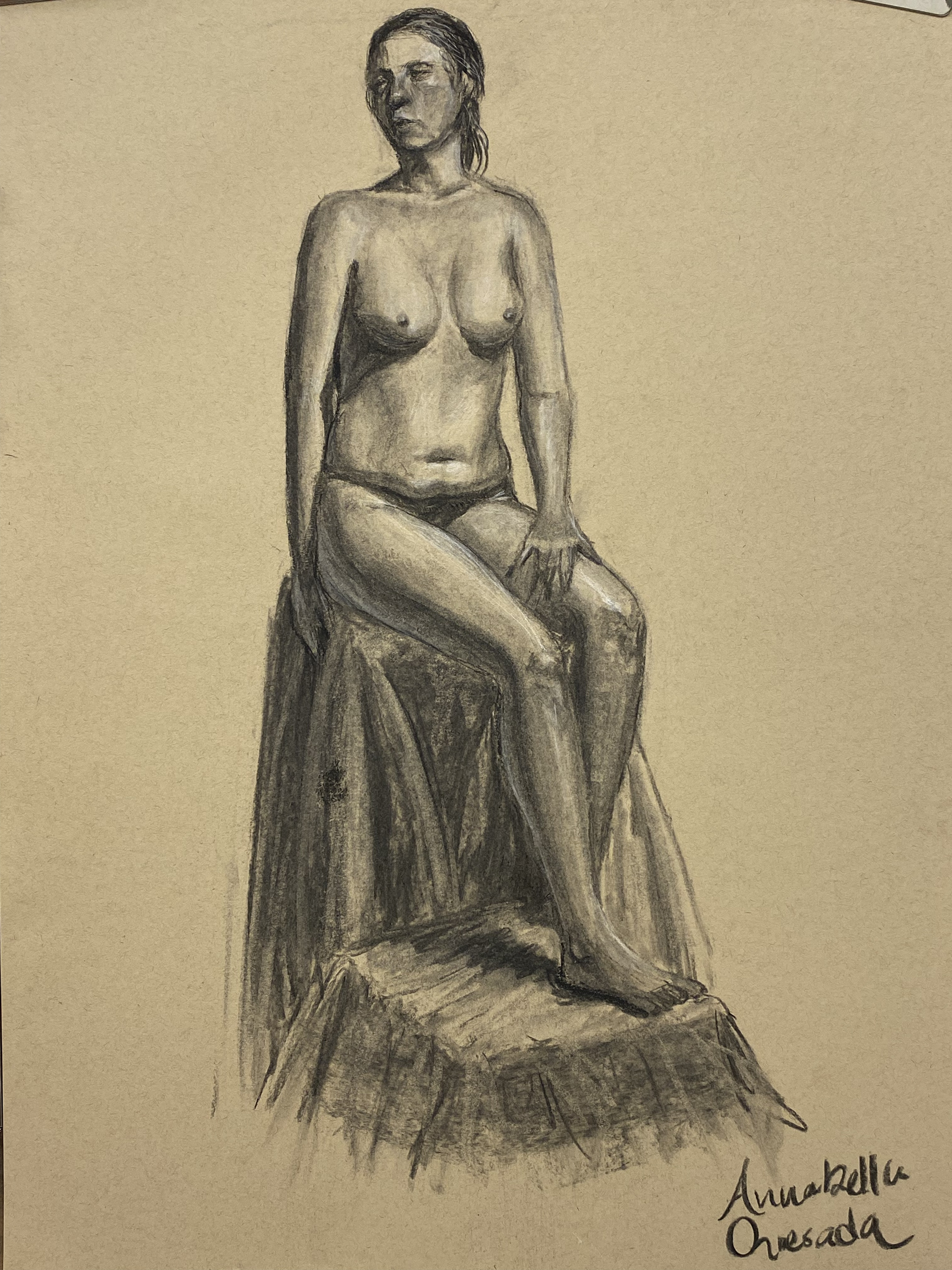 18 x 24 Charcoal on Tan Drawing Paper