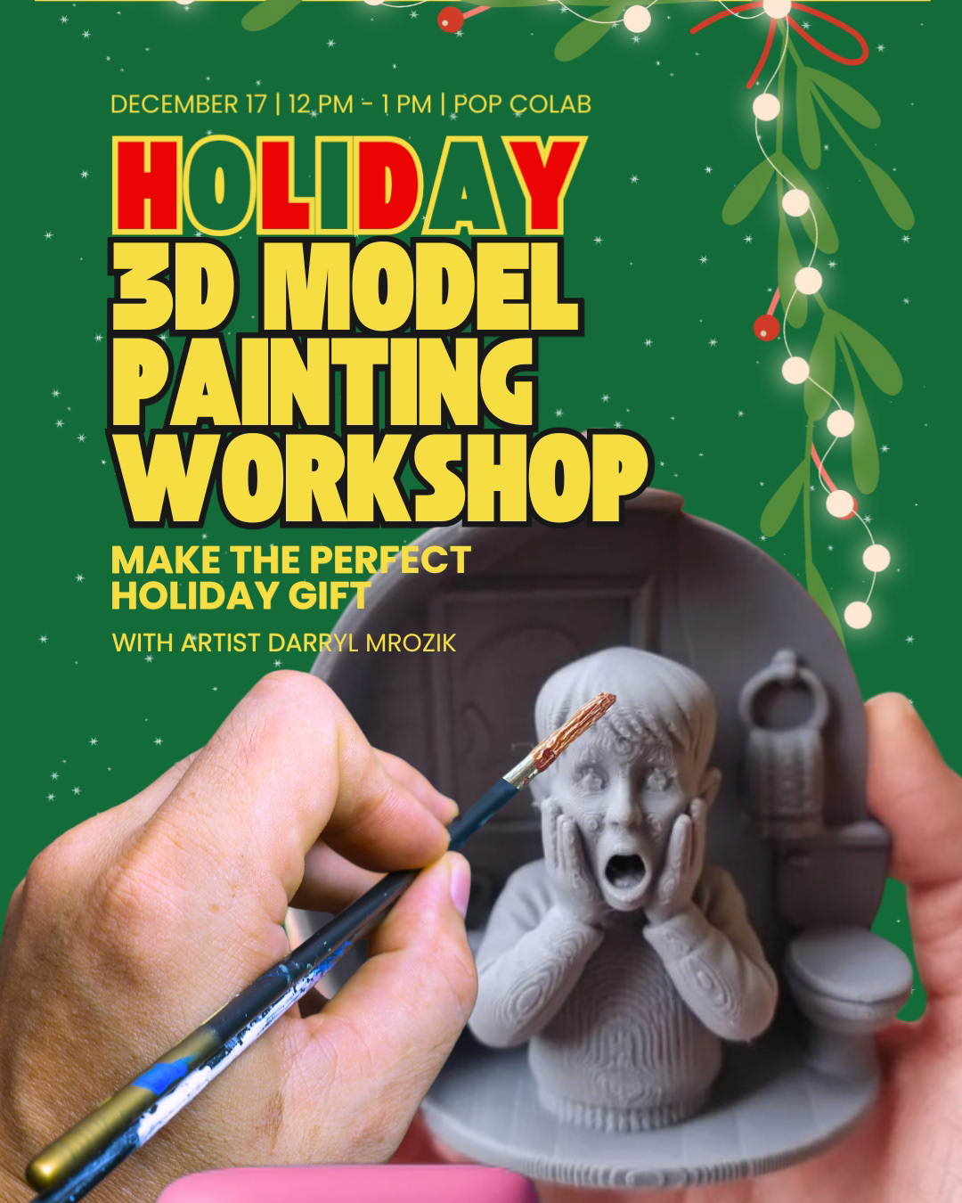 Holiday 3D Model Painting Workshop Instagram ad