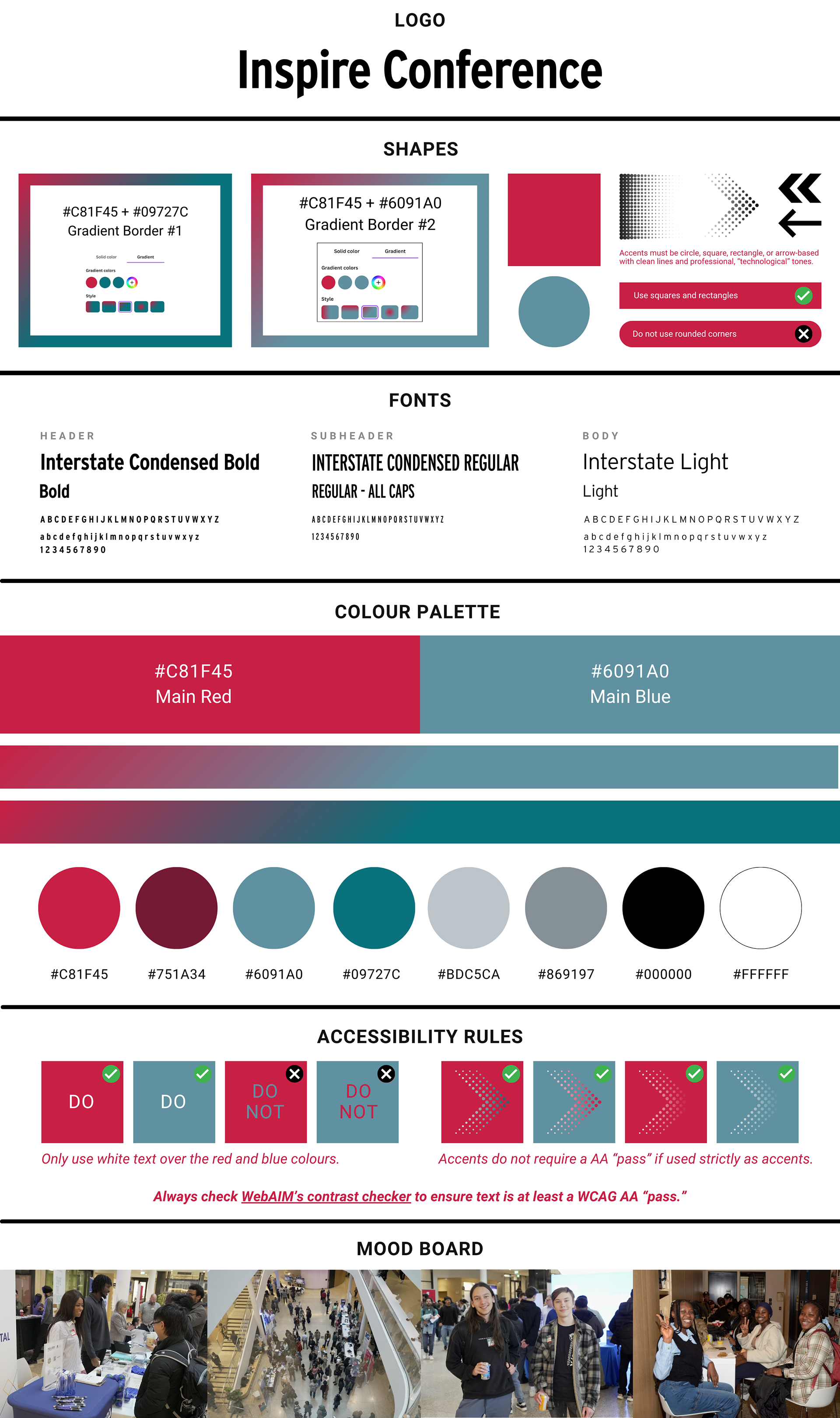 Inspire Conference brand guidelines.