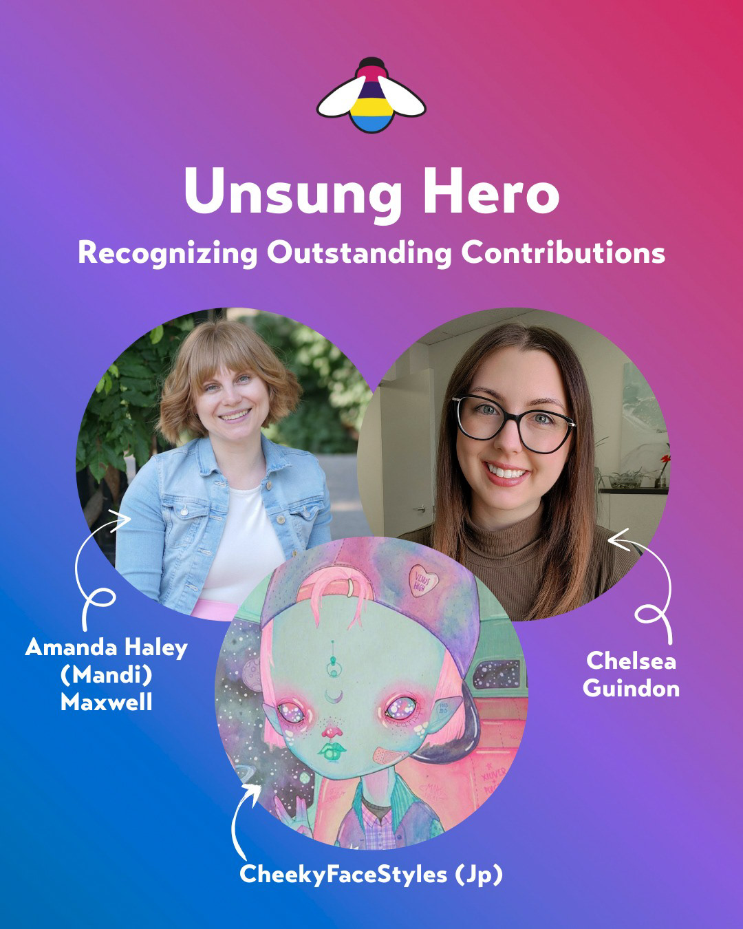 Mandi's Unsung Hero Award nomination social media post.