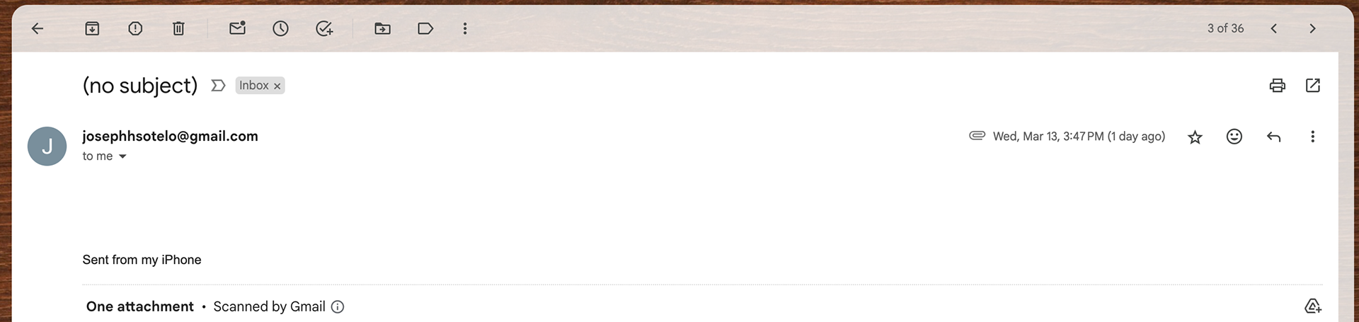 Gmail has useful left and right arrows for moving to consecutive and previous emails.