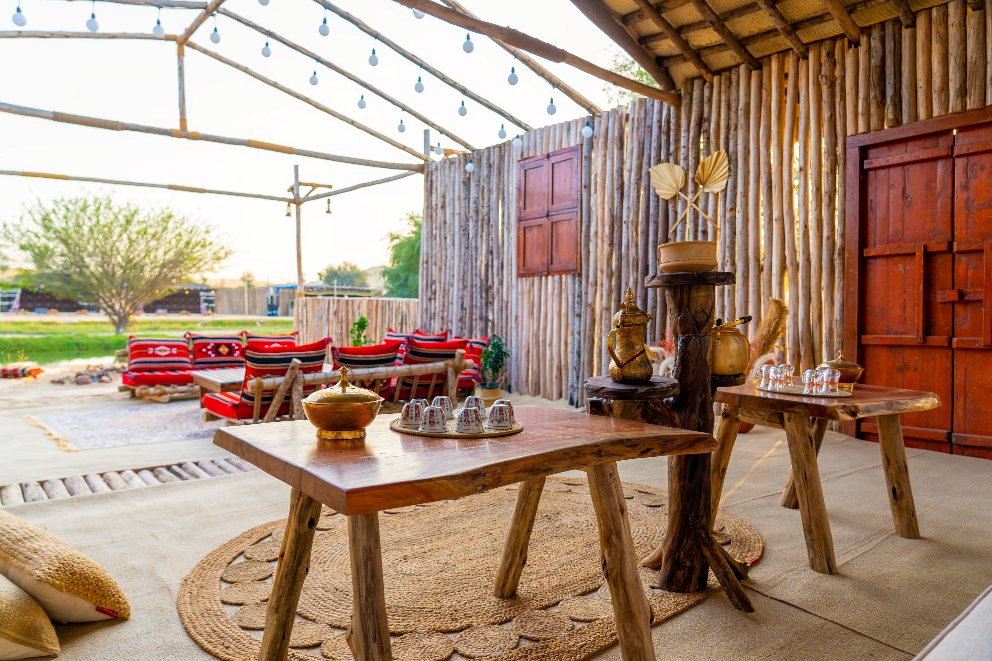 Al Marmoom Oasis Cabana with heritage set up