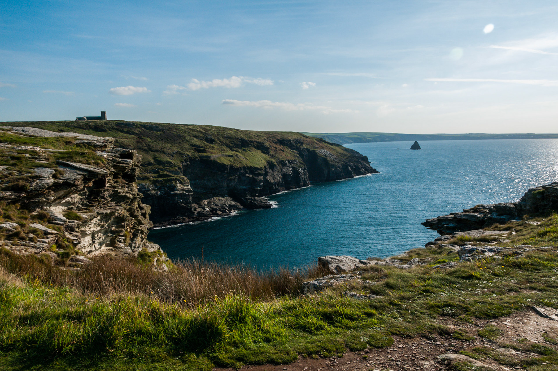 The cliffs around Tintagel Castle
