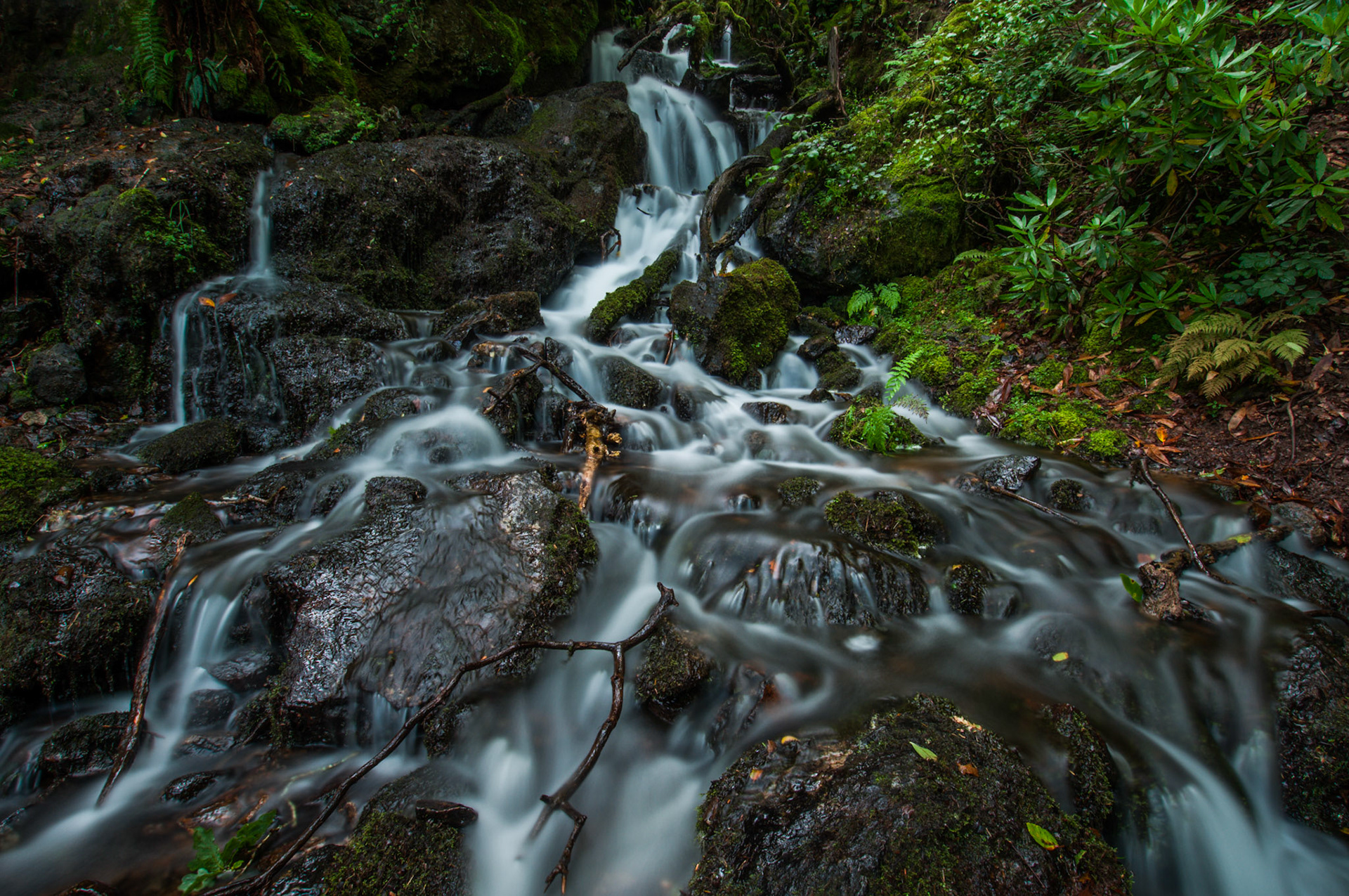 Long exposure of a waterfall in Dartmoor