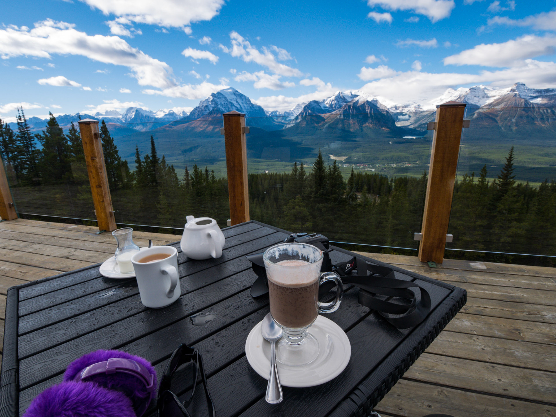 We couldn't resist stopping for a drink while we were up there