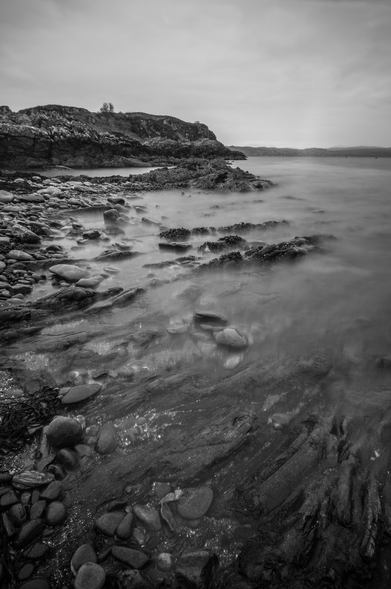 Long exposure on the beach out the front of the lodge I stayed at in Doune Knoydart