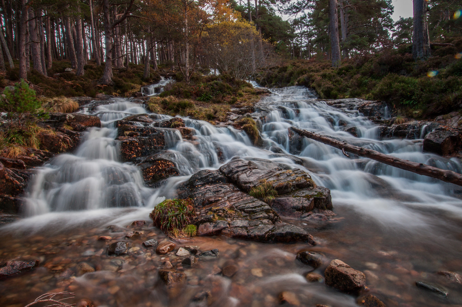 Waterfall hidden away in Glen Feshie in the Cairngorms