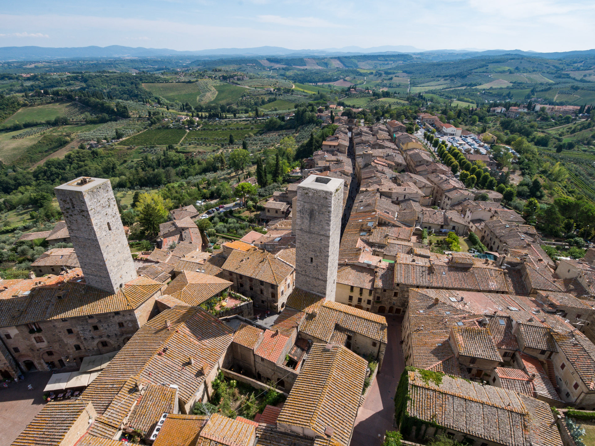 View from San Gimignano Bell Tower