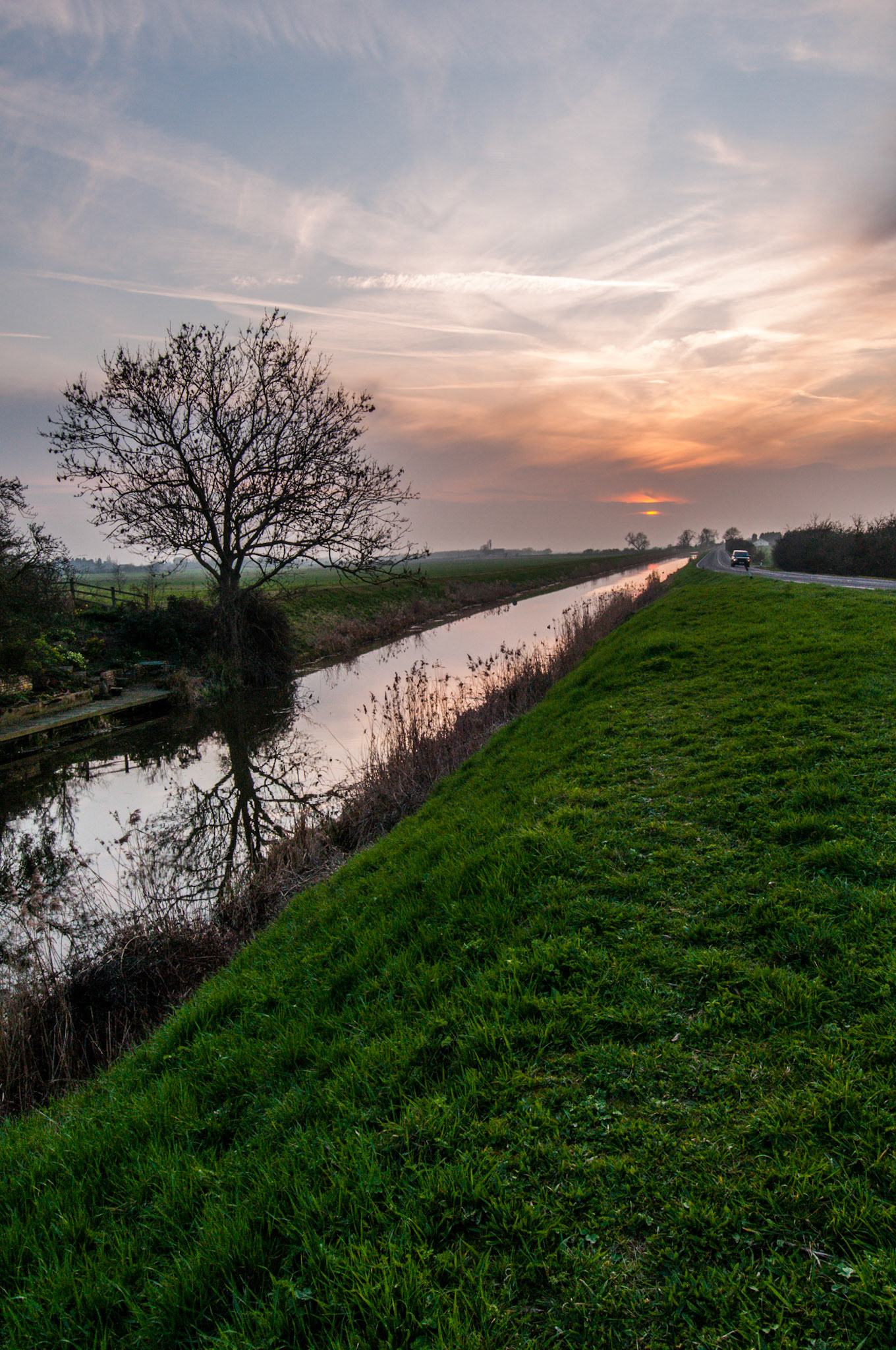 Sunset over the Ramsey Forty Foot river