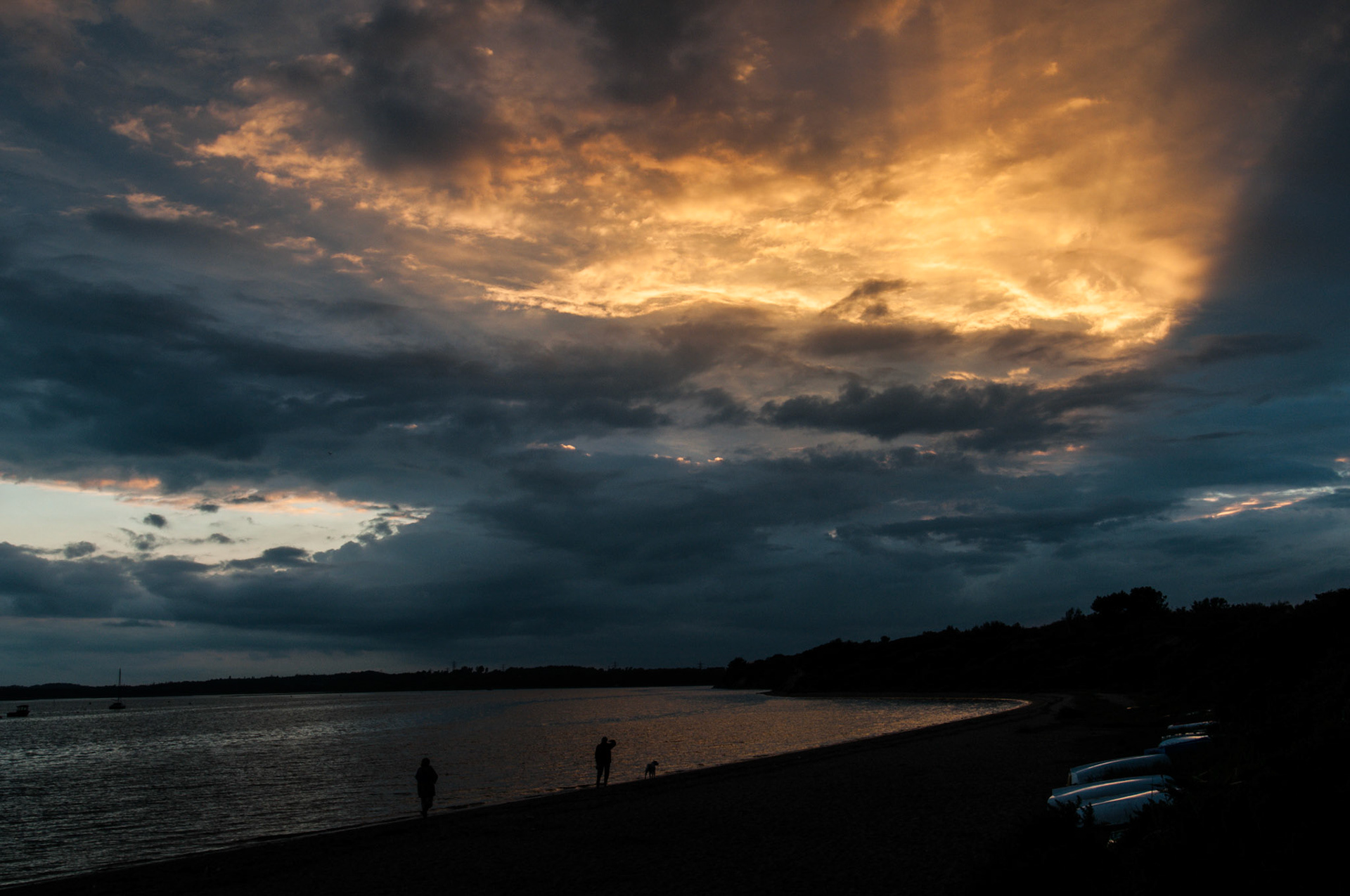 Sunset at Lake Pier in Poole