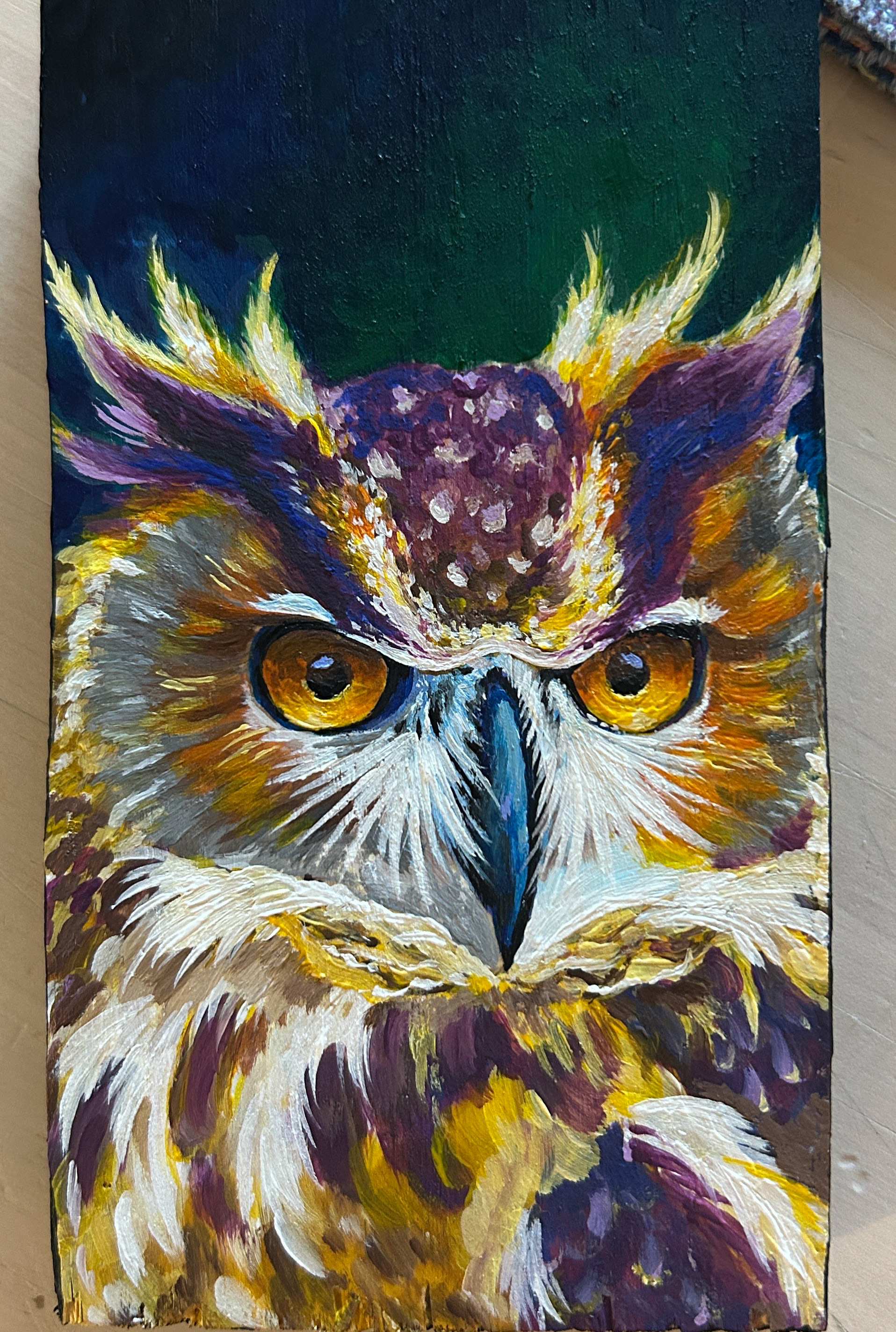 Acrylic on a 4"x6" piece of wood