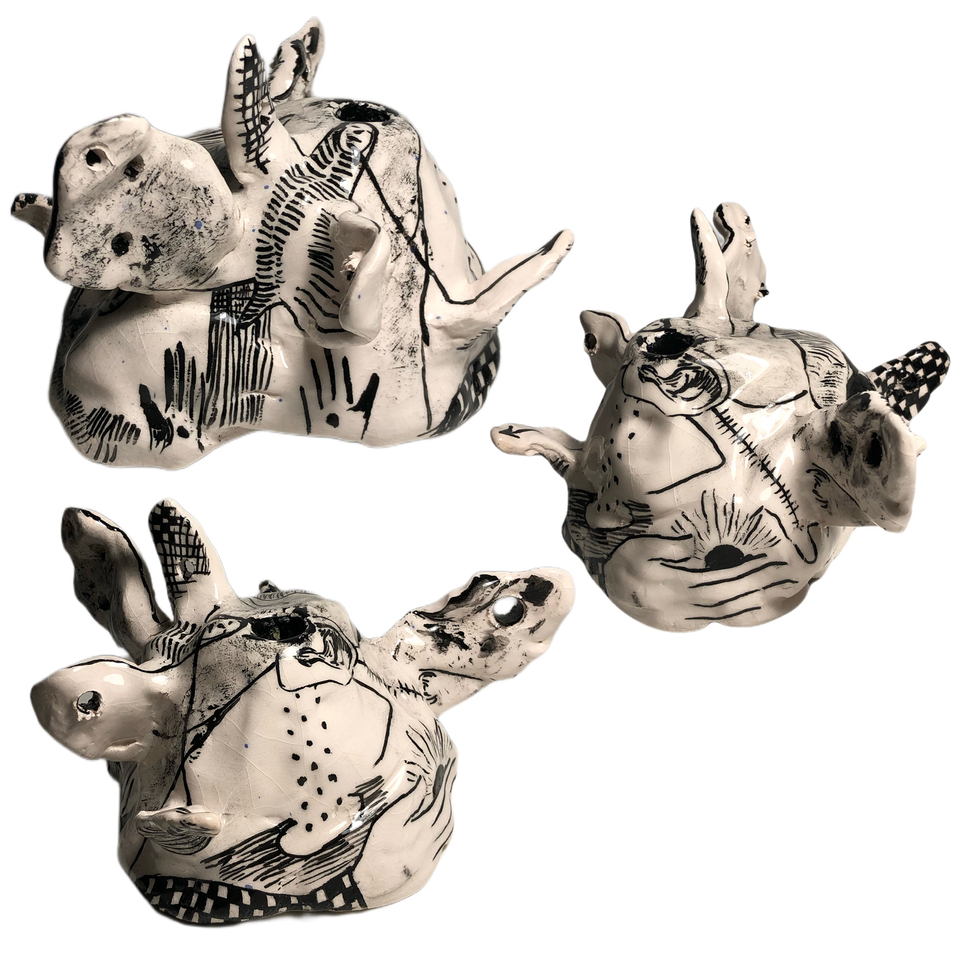 memento 4, 2023, glazed ceramics, 80x100x120 mm