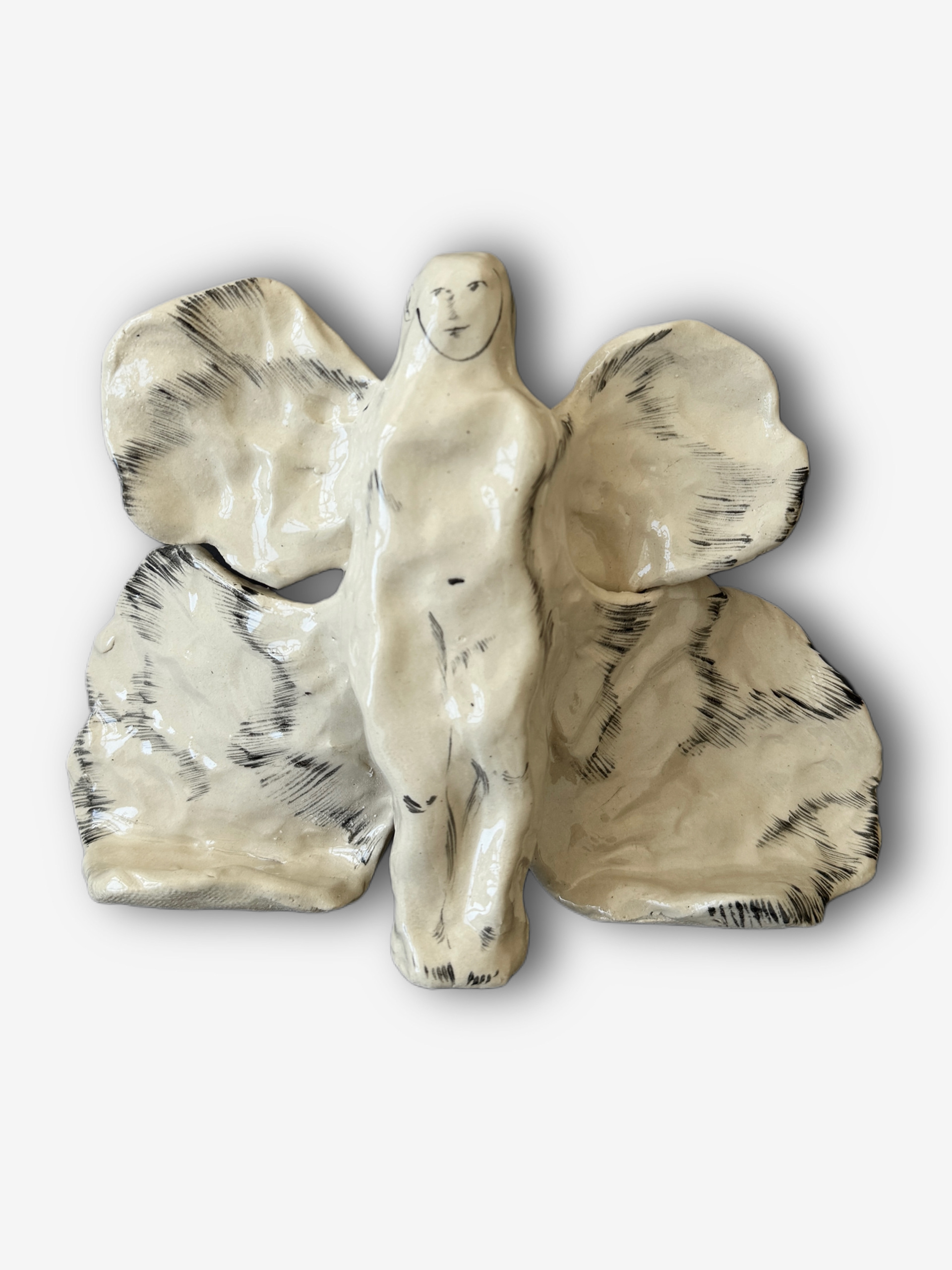 Without fear, 2025, glazed ceramics. 175x235x95 mm