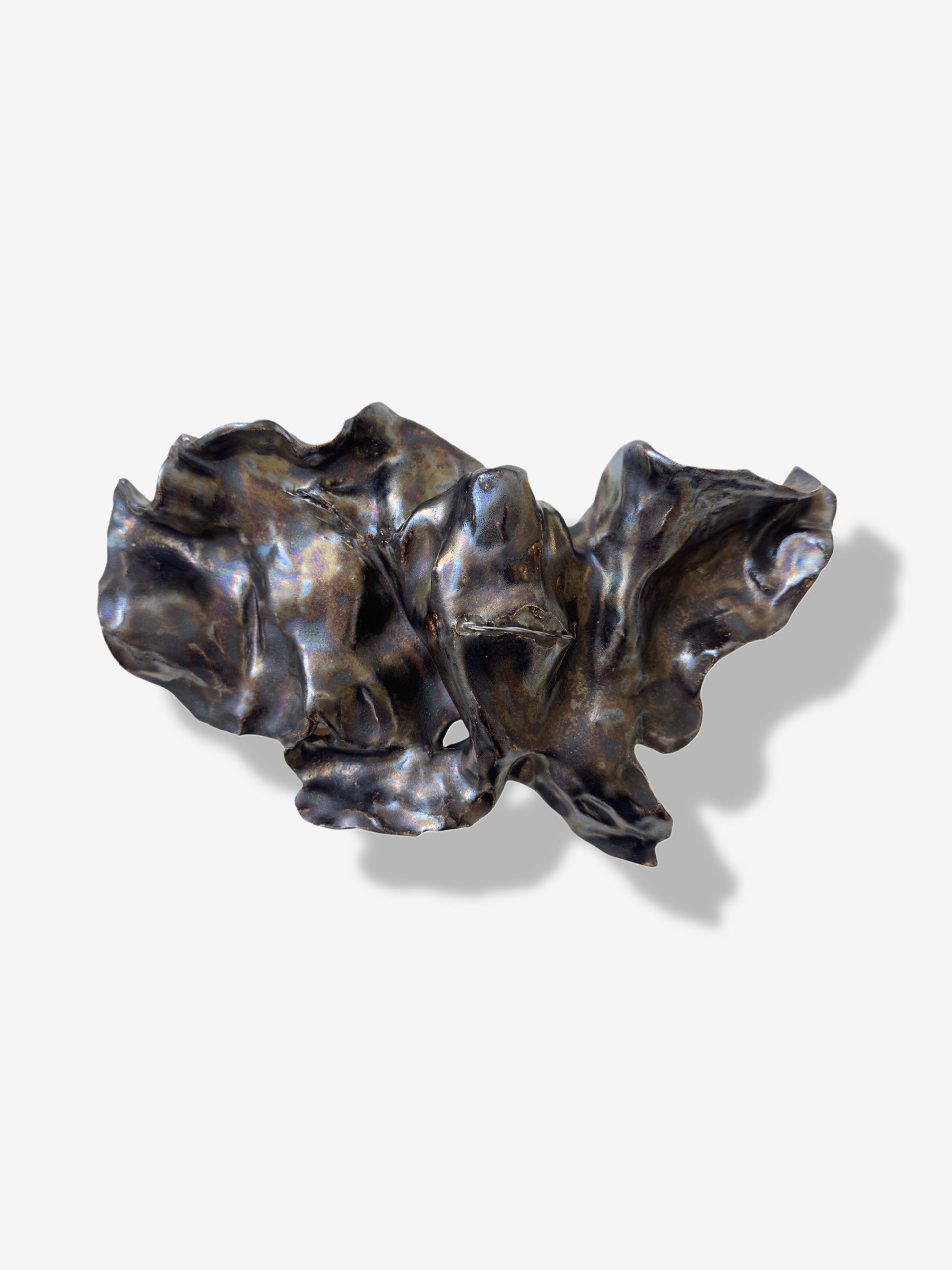 Transition 2, 2025, glazed ceramics and wire, 292x205x60 mm