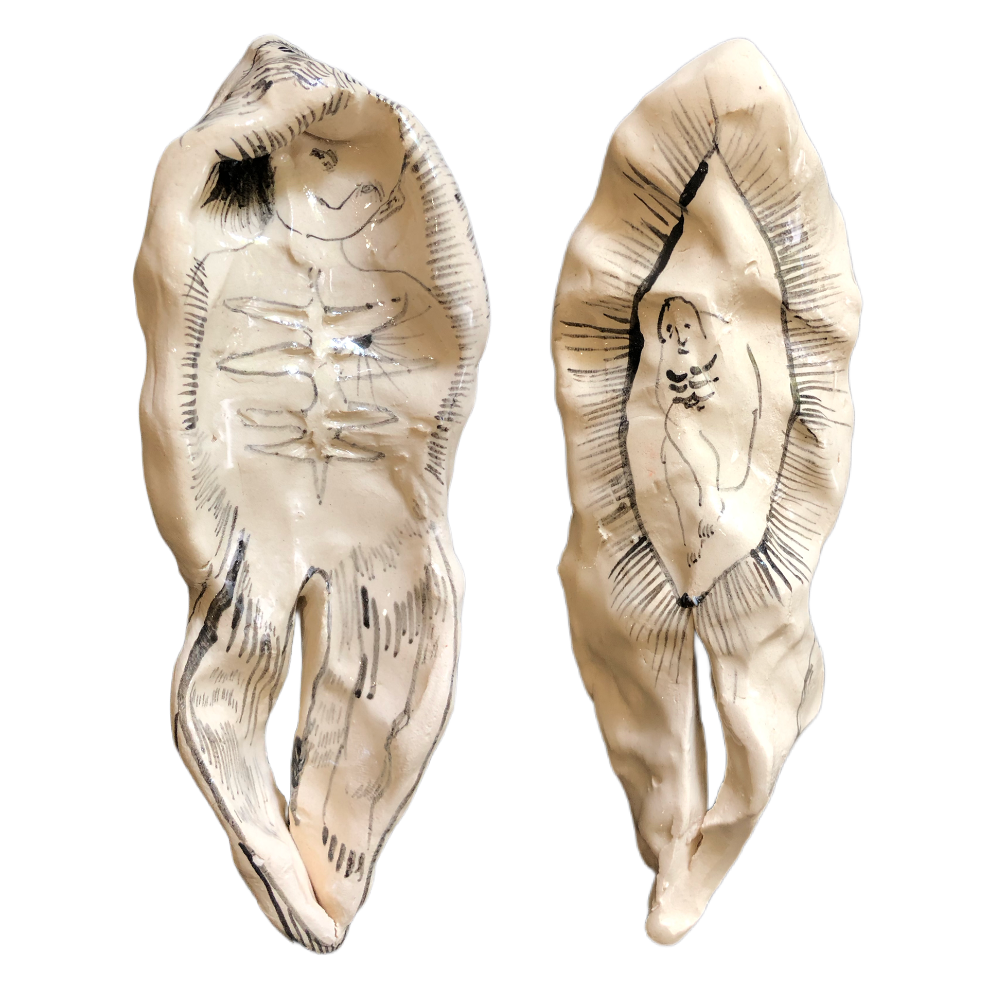 Metamorphosis 2, 2023, glazed ceramics, 27x63x173 mm