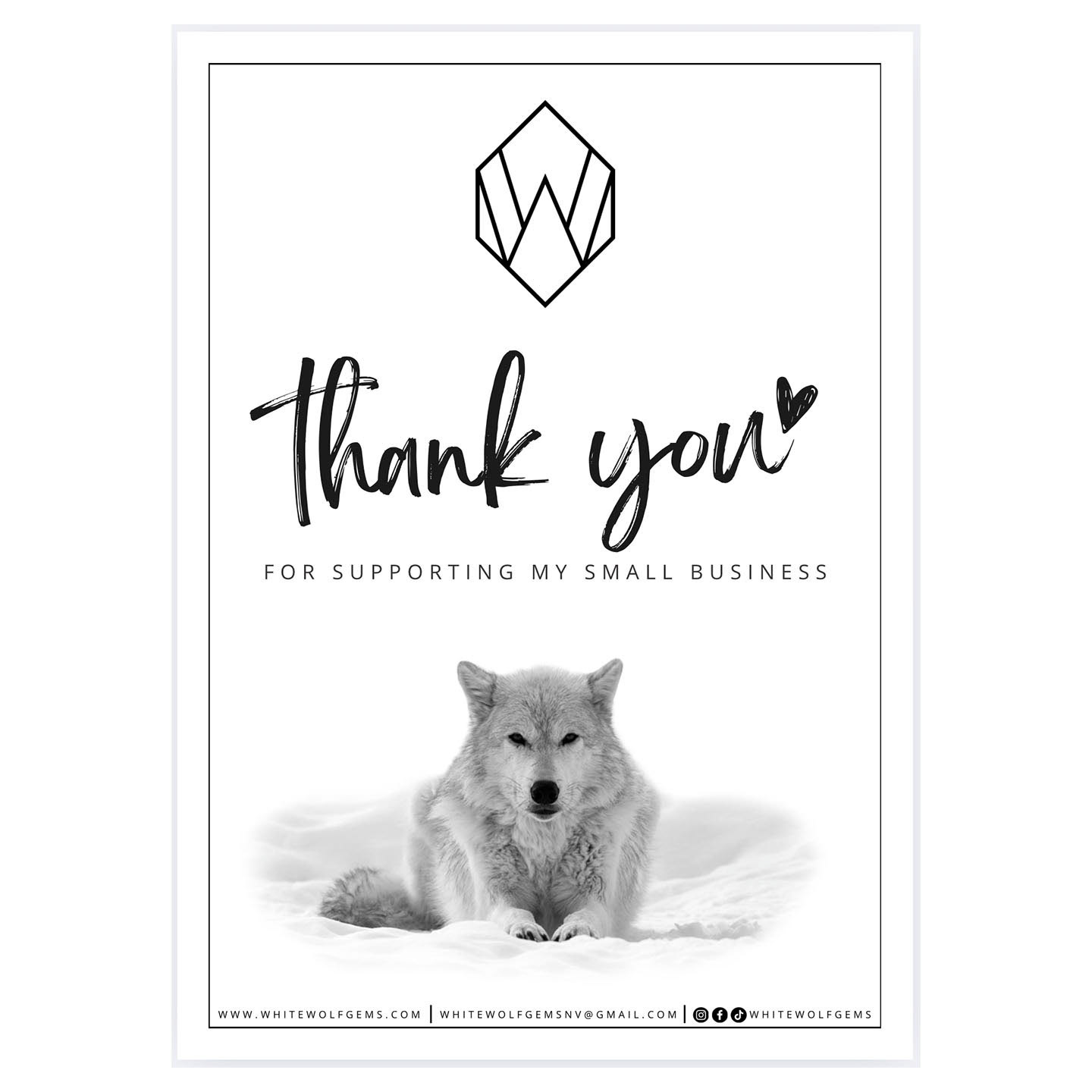 Order Card Insert