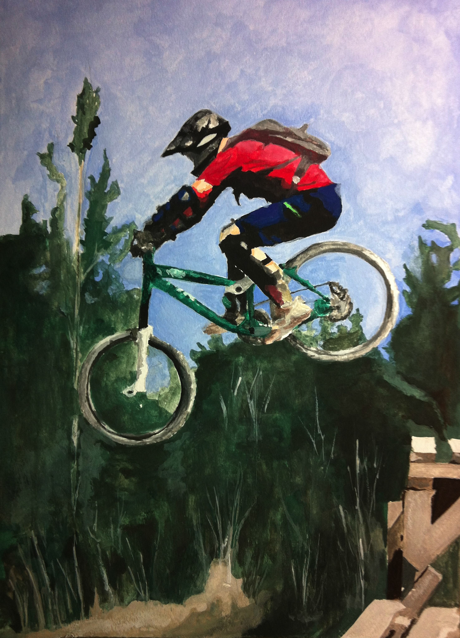 Canadian Mountain Biker- Commissioned for his 40th Birthday