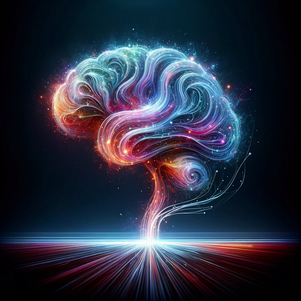 "Explore the limitless possibilities of AI with a stunning cover image that captures the essence of creativity and innovation. Imagine an abstract AI brain, pulsing with potential and wonder, as the focal point of your design."