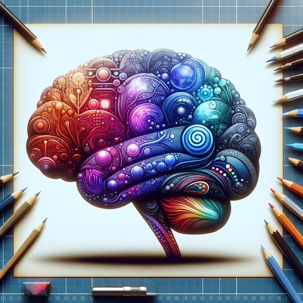 "Unleash your imagination with a visually diverse and captivating cover image for your document on AI and image generation. Picture an AI brain rendered in a range of styles, from sleek and modern to whimsical and fantastical."