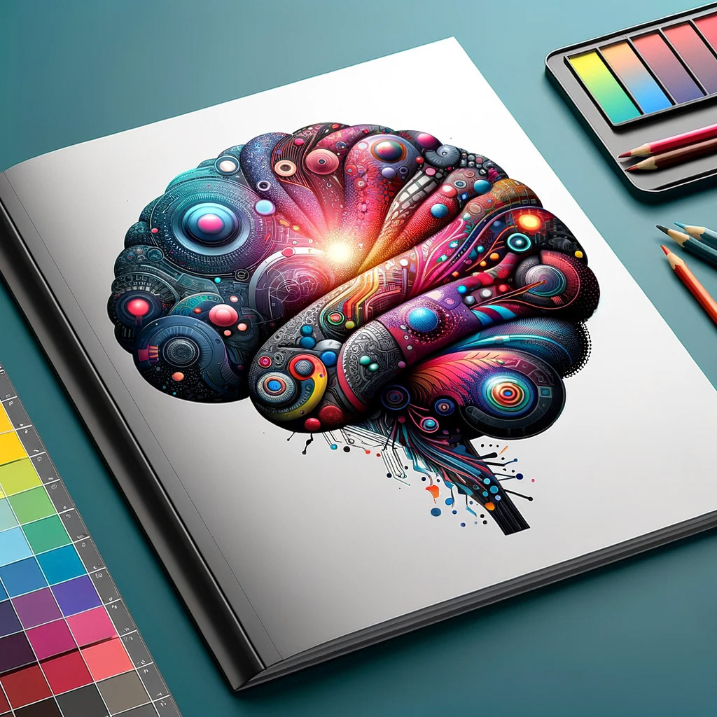 "Unleash your imagination with a visually diverse and captivating cover image for your document on AI and image generation. Picture an AI brain rendered in a range of styles, from sleek and modern to whimsical and fantastical."