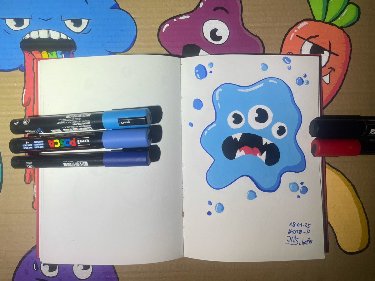 ####----Die Challenge "Drawing every Day" geht weiter - als Zusatz habe ich mir das Ziel gesetzt, daraus auch eine Posca Version zu zeichnen, falls noch Kapazität vorhanden ist.Ich bin gespannt, wie ich mich bis Ende des Jahres entwickle! Folge mir auch auf Cara und Deviant Art.