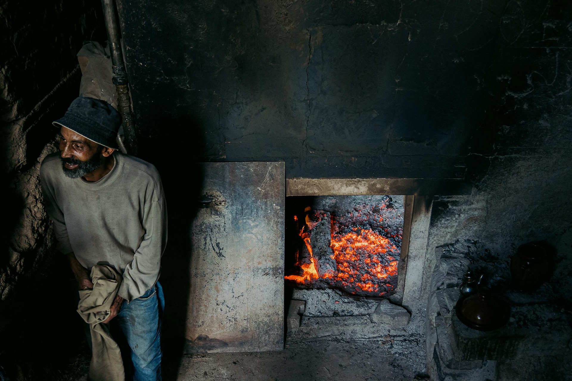 Hammam Stove, near Marrakesh, Morocco